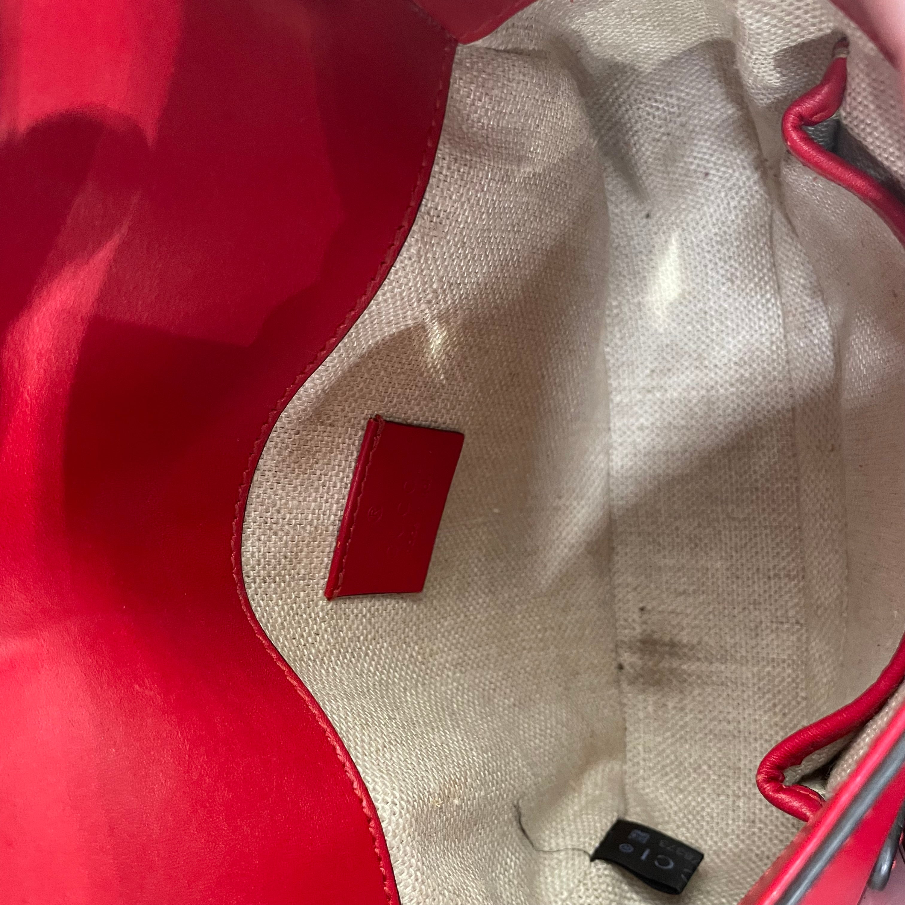 GUCCI/Cross Body Bag/M/Leather/RED/GUCCI LADY WEB HORSEBIT view 4