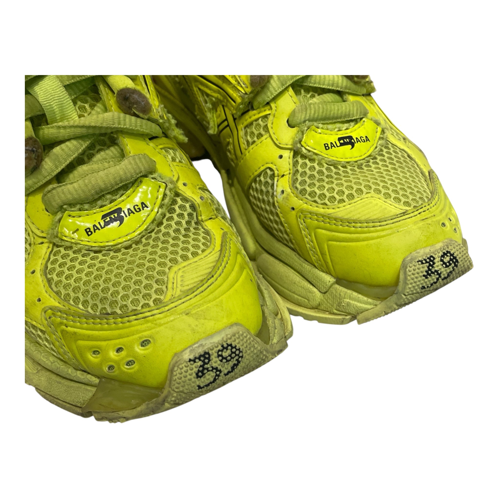 BALENCIAGA/Low-Sneakers/US 9/Leather/YEL/HIGHLIGHTER RUNNERS view 4