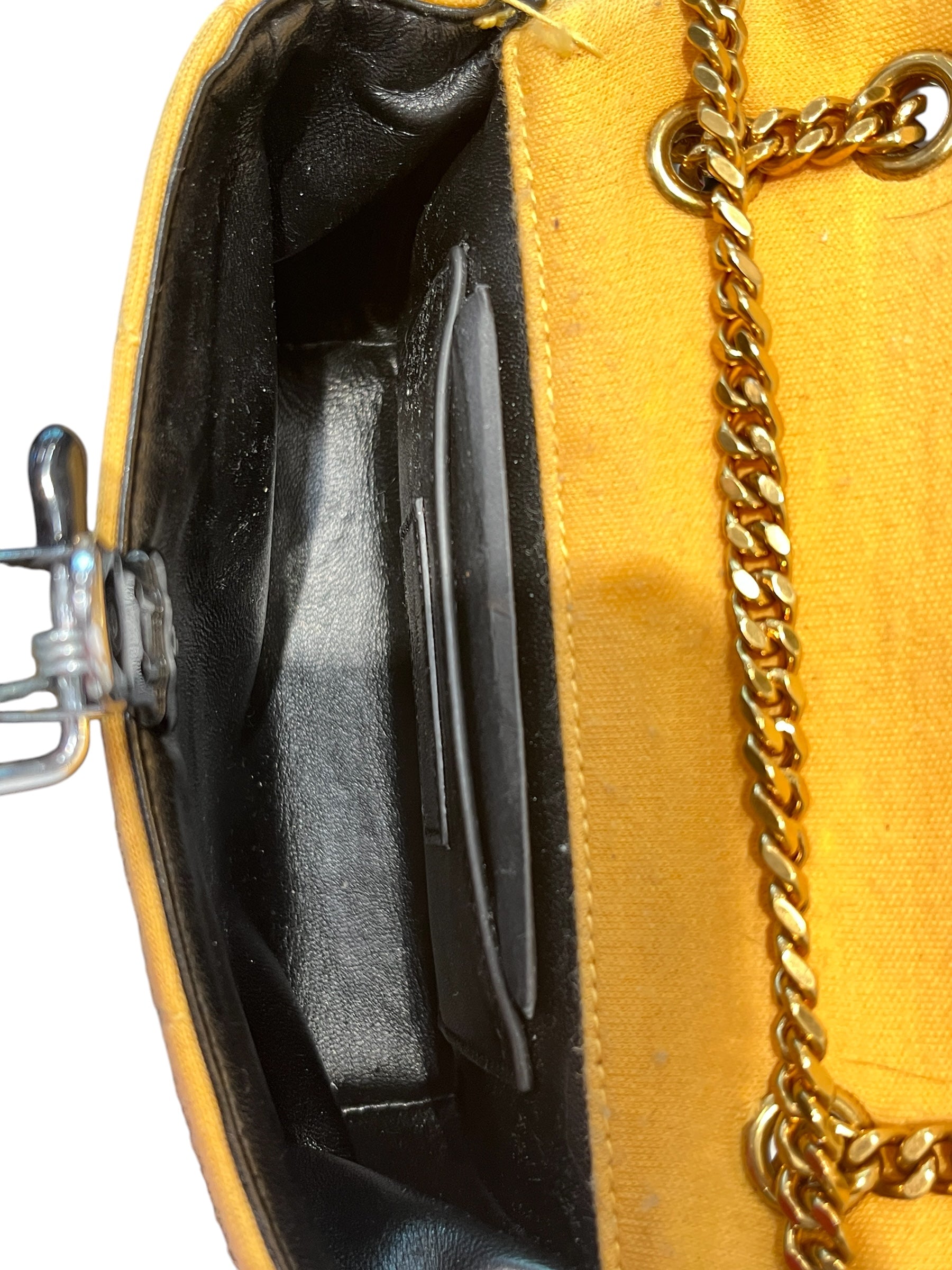 YVES SAINT LAURENT/Cross Body Bag/Cotton/YEL/Quilted view 4