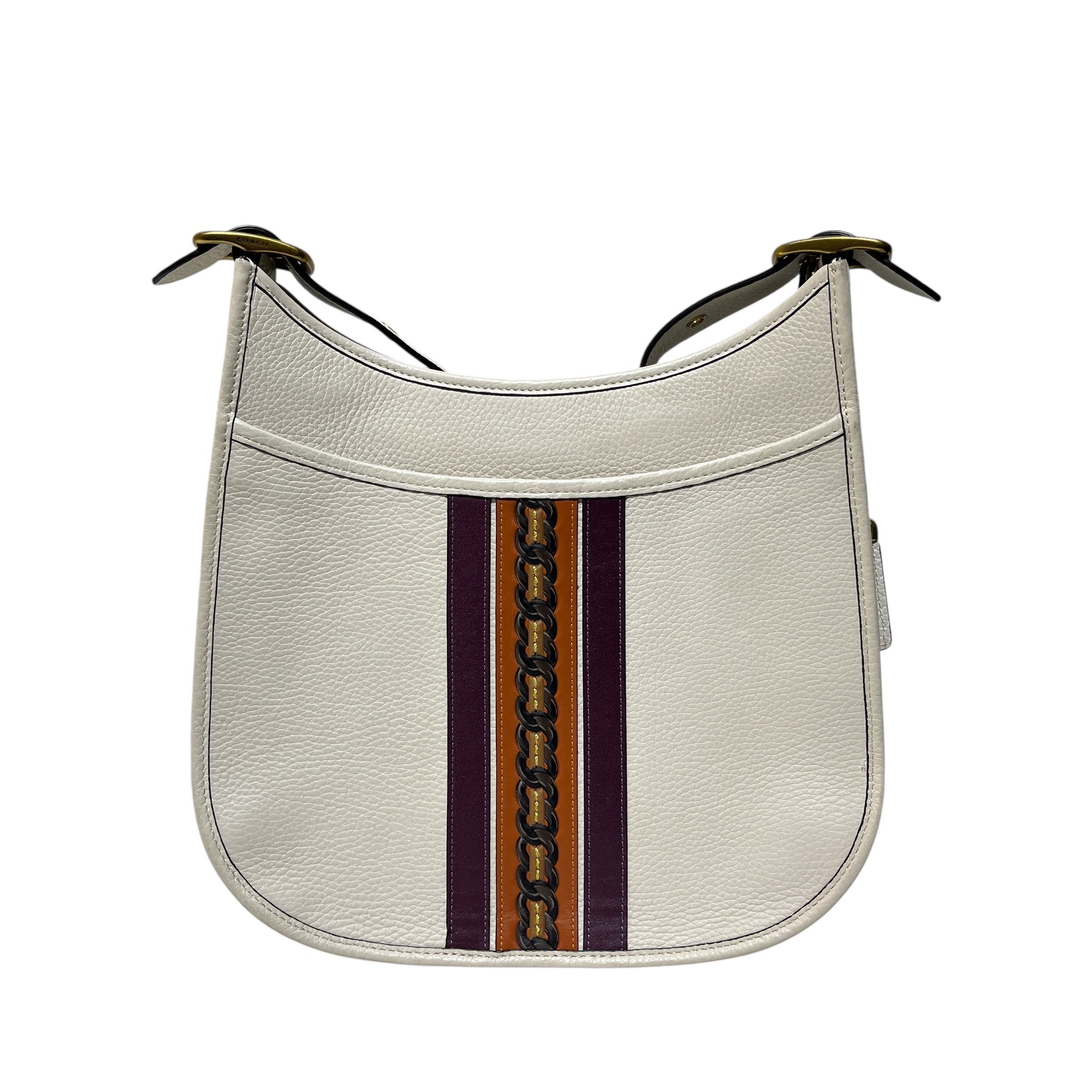 COACH/Cross Body Bag/Leather/WHT/Emery Varsity Stripe view 1