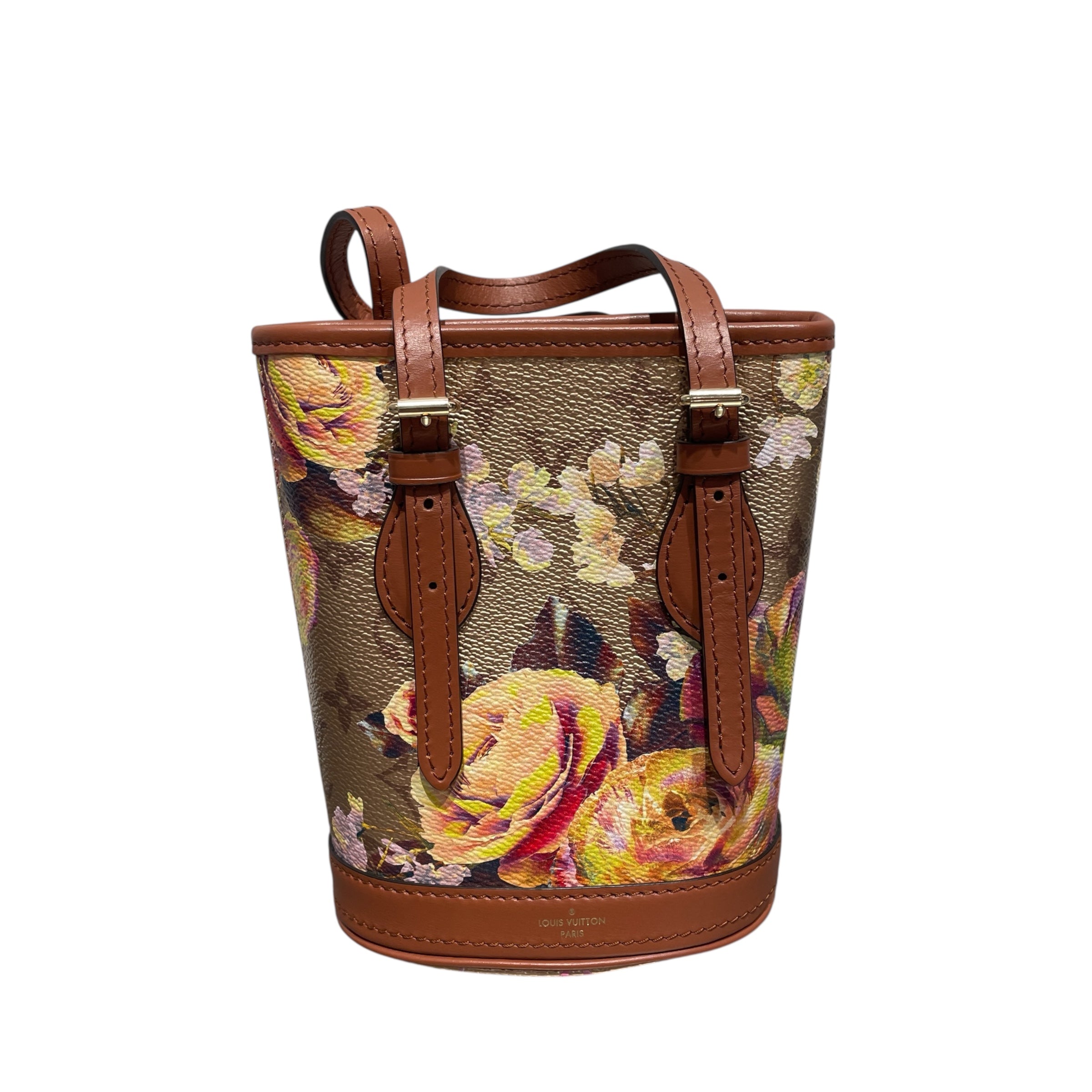 LOUIS VUITTON/Bag/Floral Pattern/Leather/GLD/FLORAL BUCKET BAG view 1