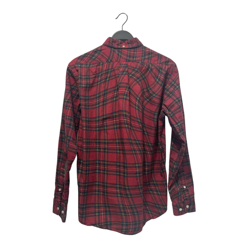 PALACE/LS Shirt/M/Cotton/RED/Plaid/