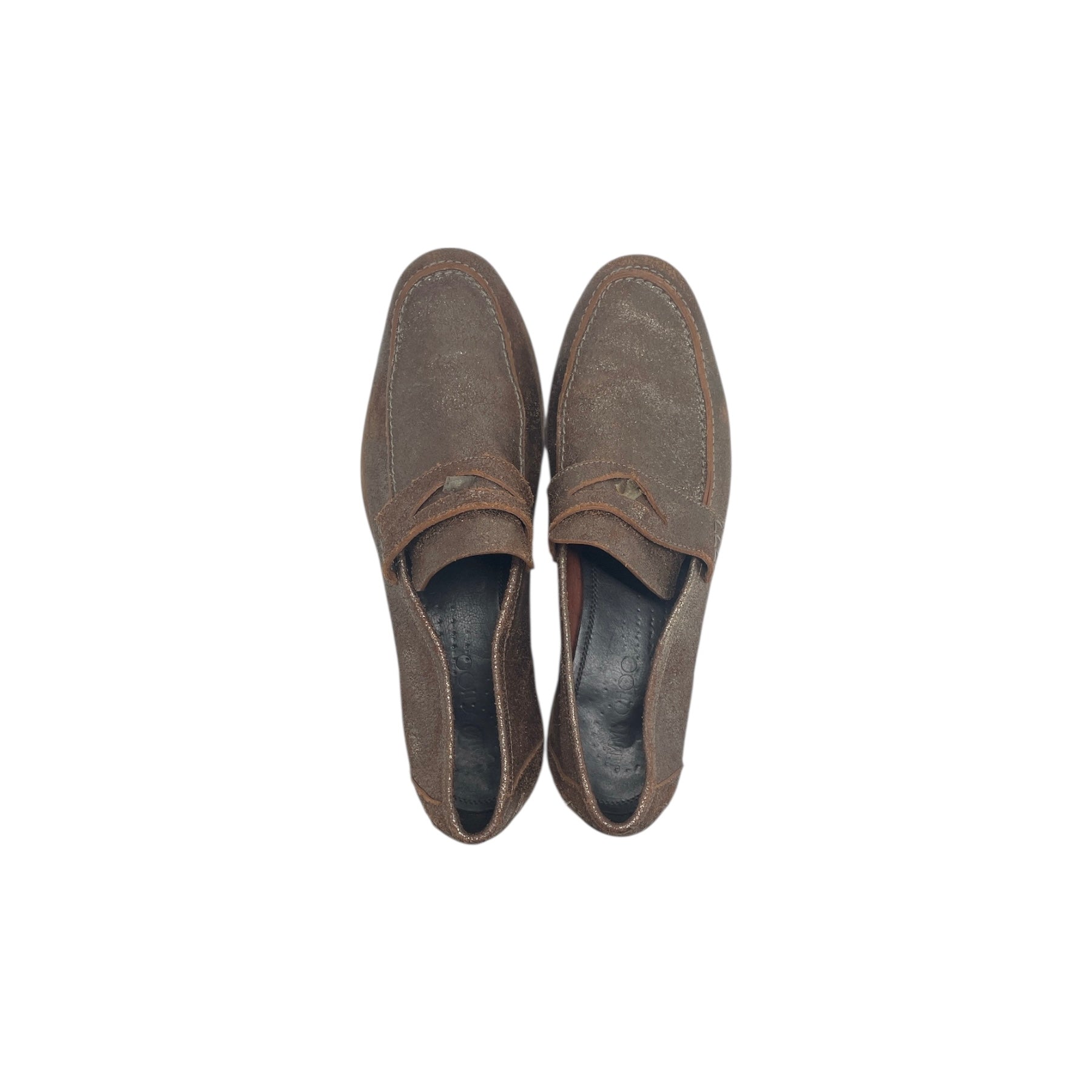 JIMMY CHOO/Loafers/EU 44.5/Leather/BRW/metallic 171 gunmetal view 3