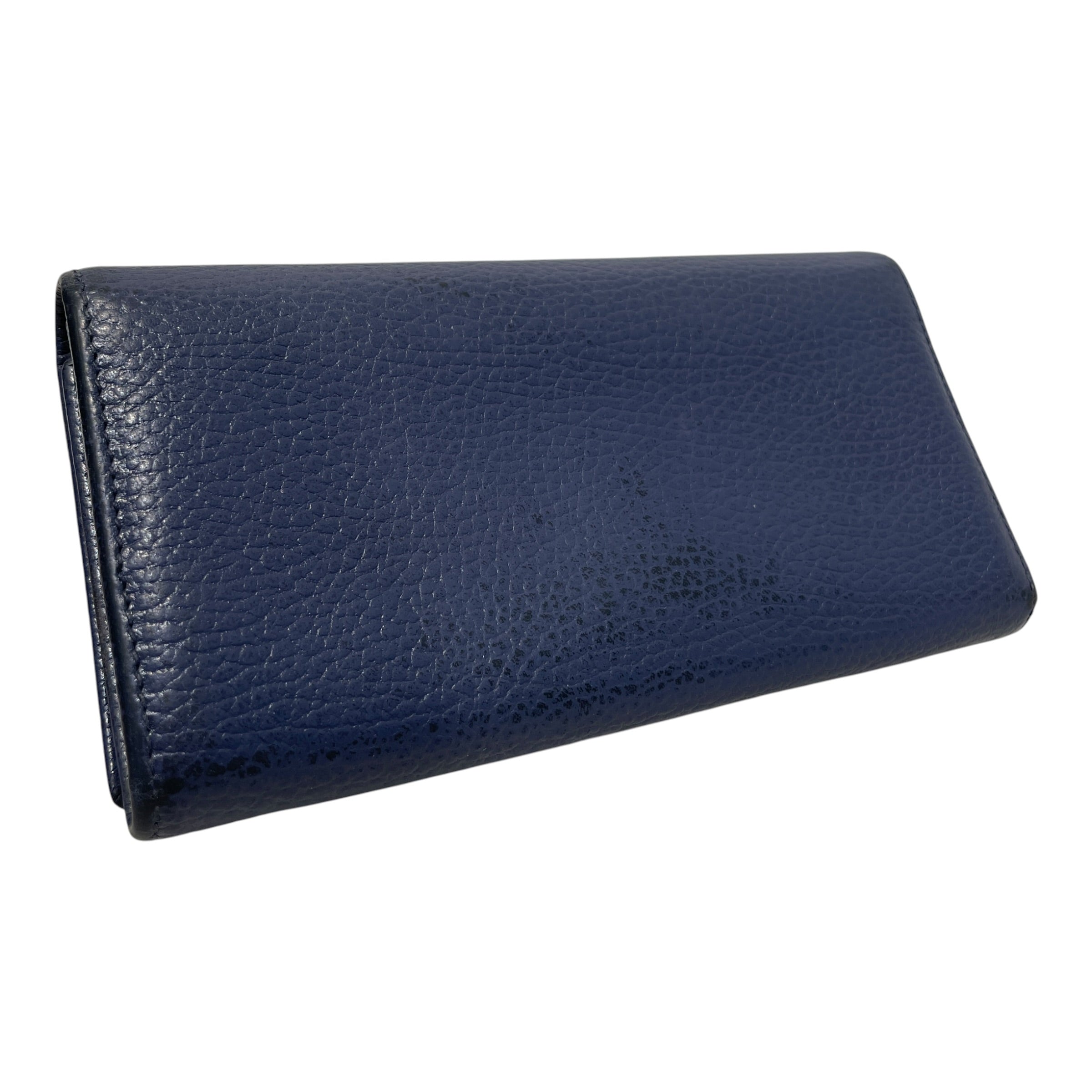 GUCCI/Long Wallet/Leather/NVY/L's/Swing Calfskin Flap Wallet view 2