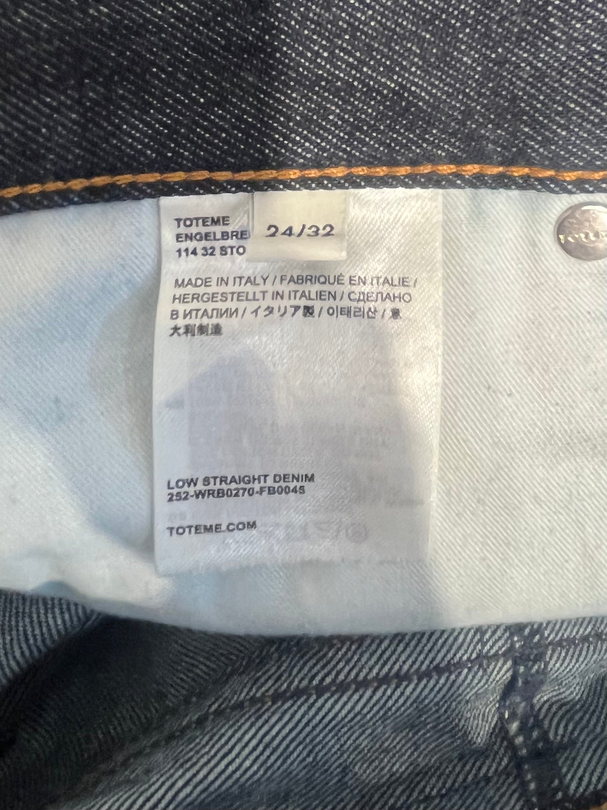TOTEME/Straight Pants/24/Cotton/NVY/24/32-RAW DENIM WASH view 4
