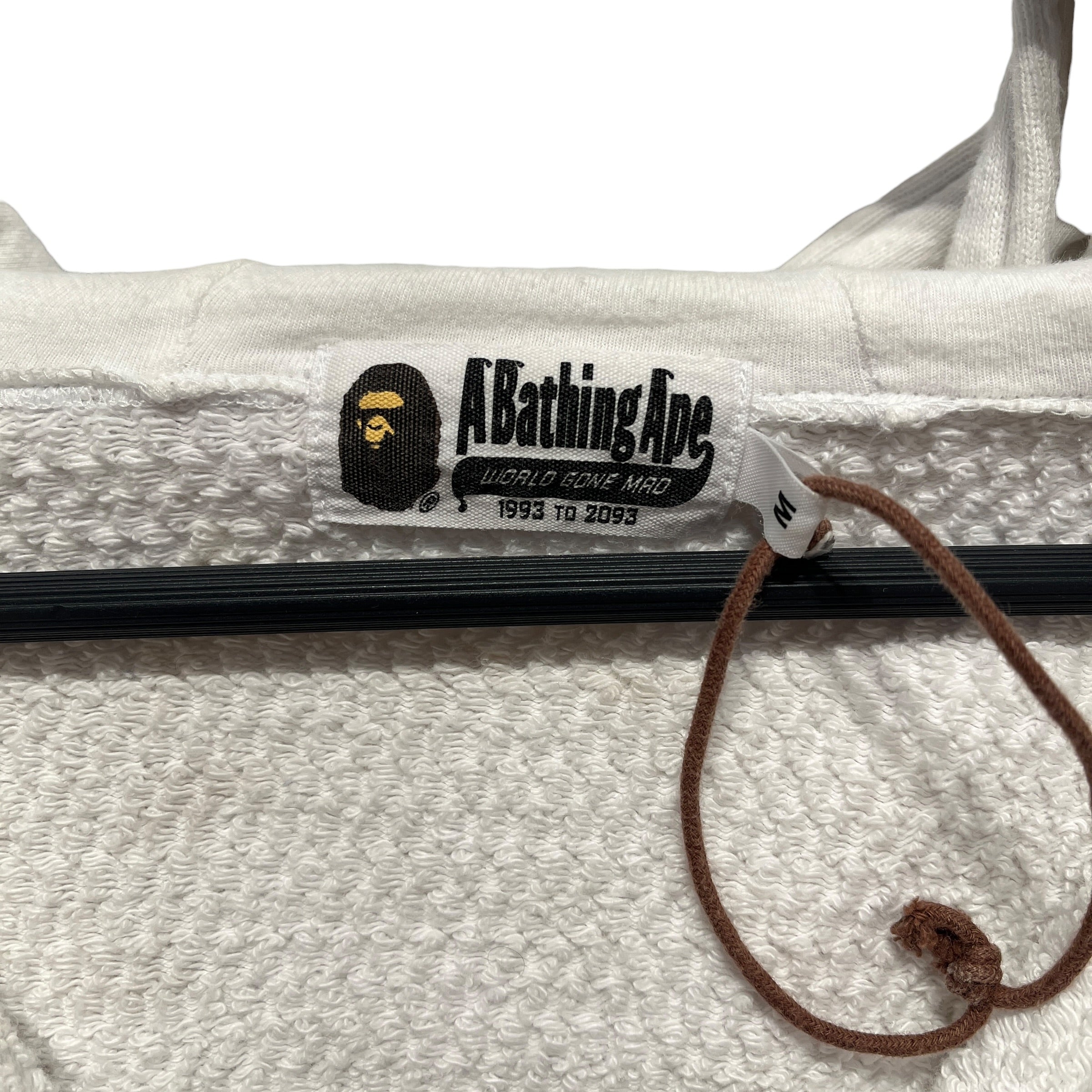 A BATHING APE/Zip Up Hoodie/M/Graphic/Cotton/WHT/NINJA ZIP HOODIE view 3