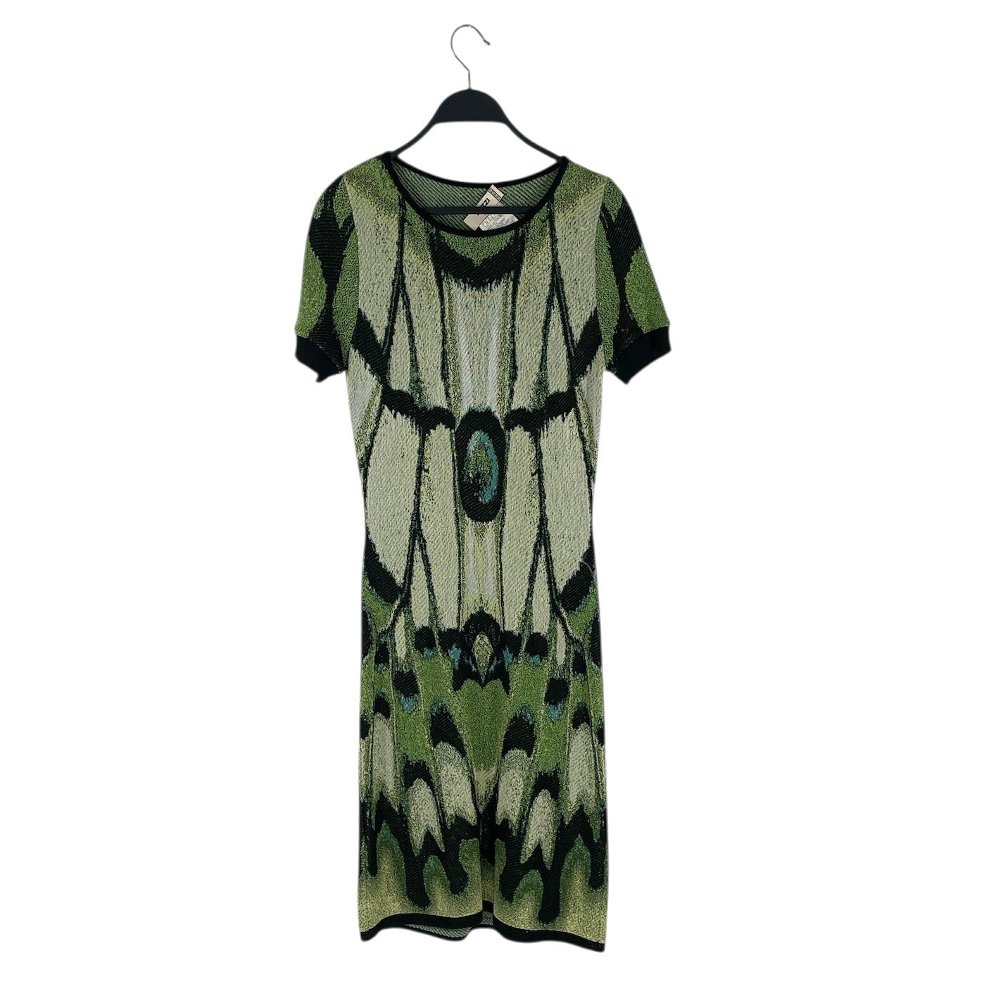 FUZZI/SS Dress/S/All Over Print/Rayon/GRN/INTARSIA MIDI DRESS view 1