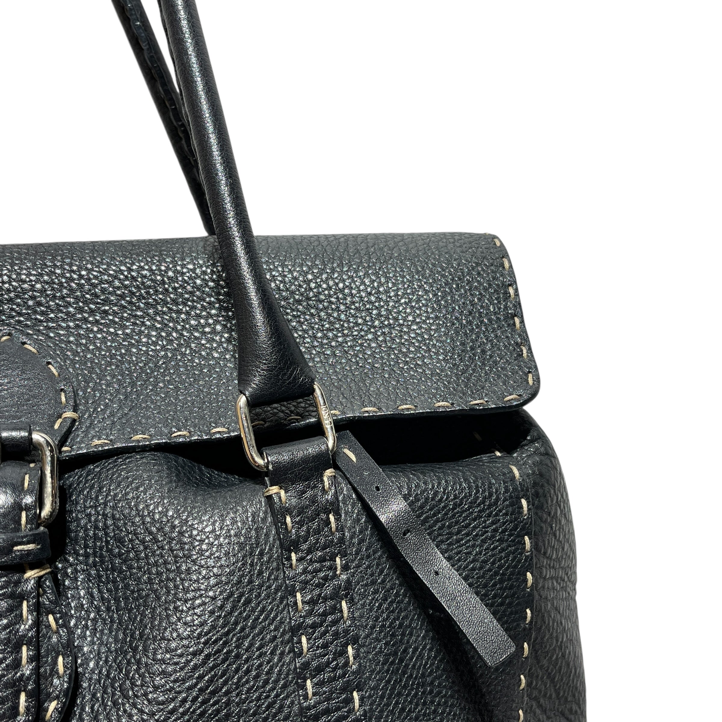 FENDI/Hand Bag/Leather/BLK/Sellerina Linda Large view 9