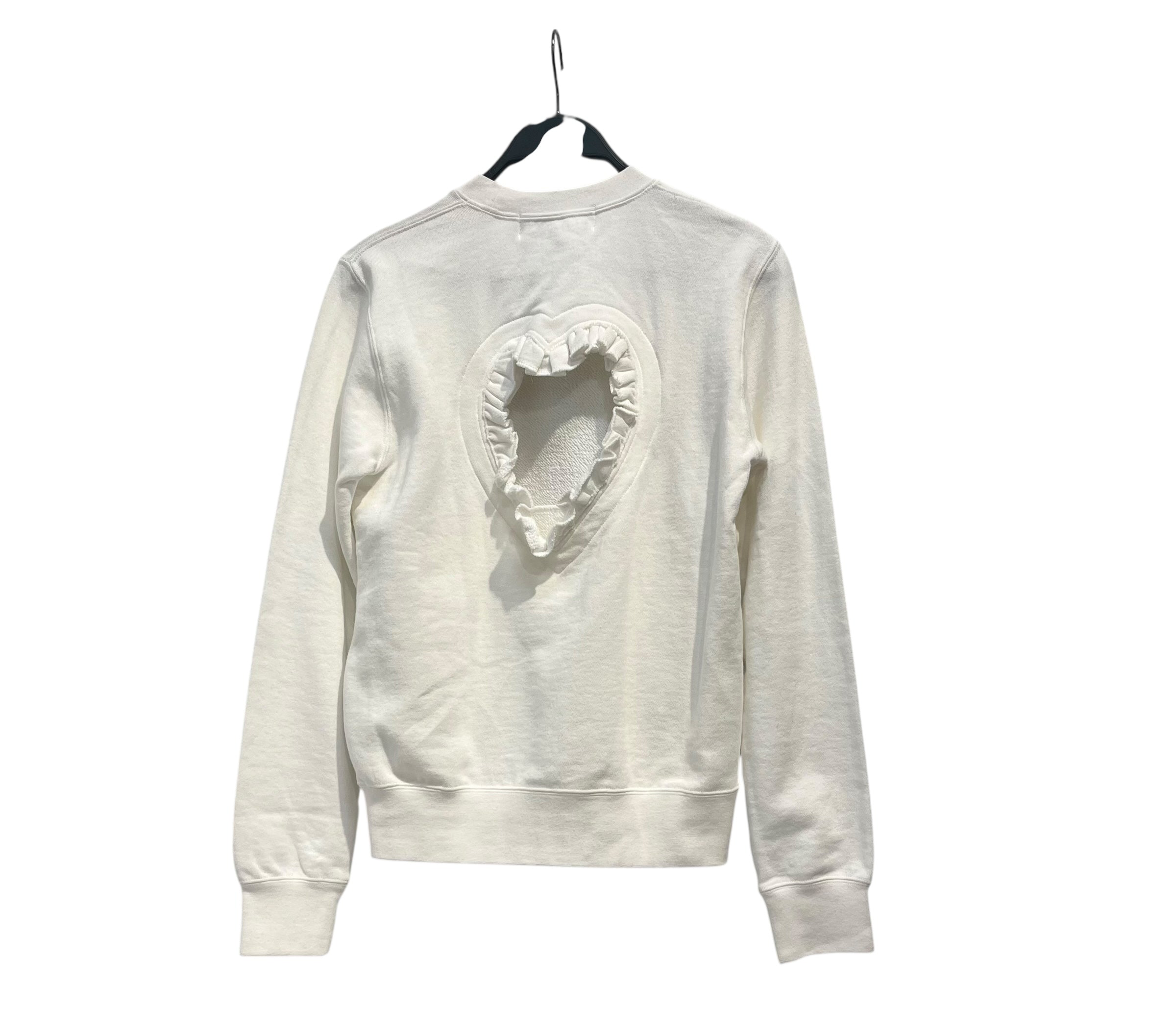 COMME des GARCONS GIRL/Sweatshirt/M/Cotton/WHT/HEAR ON BACK CUT OUT view 2