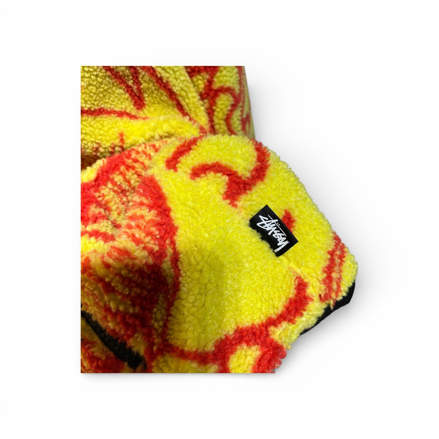 STUSSY/Fleece Jkt/XXL/Nylon/BLK/All Over Print/reversible sherpa jkt view 3