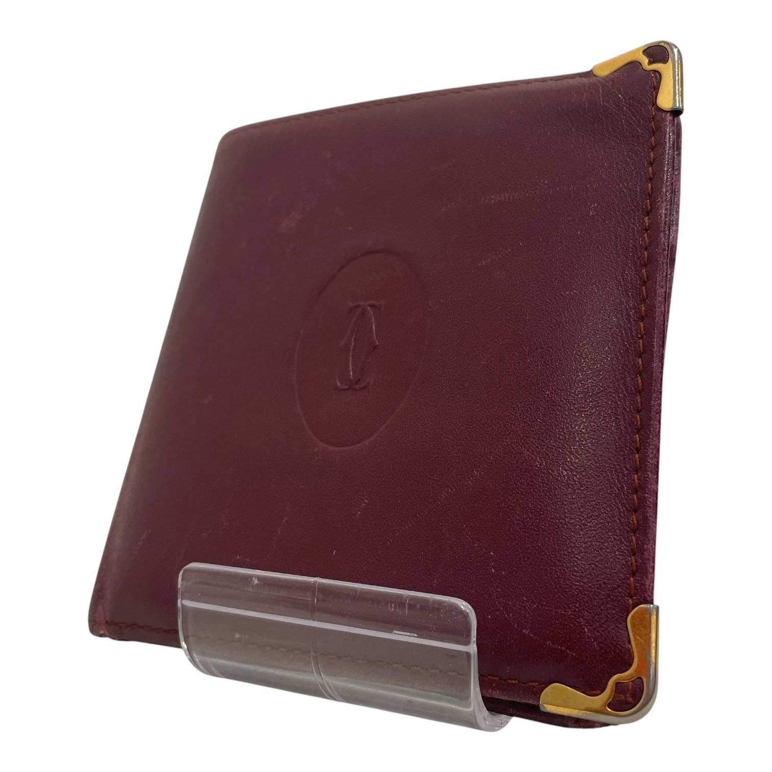 Cartier/Bifold Wallet/Bordeaux/Leather/ view 1