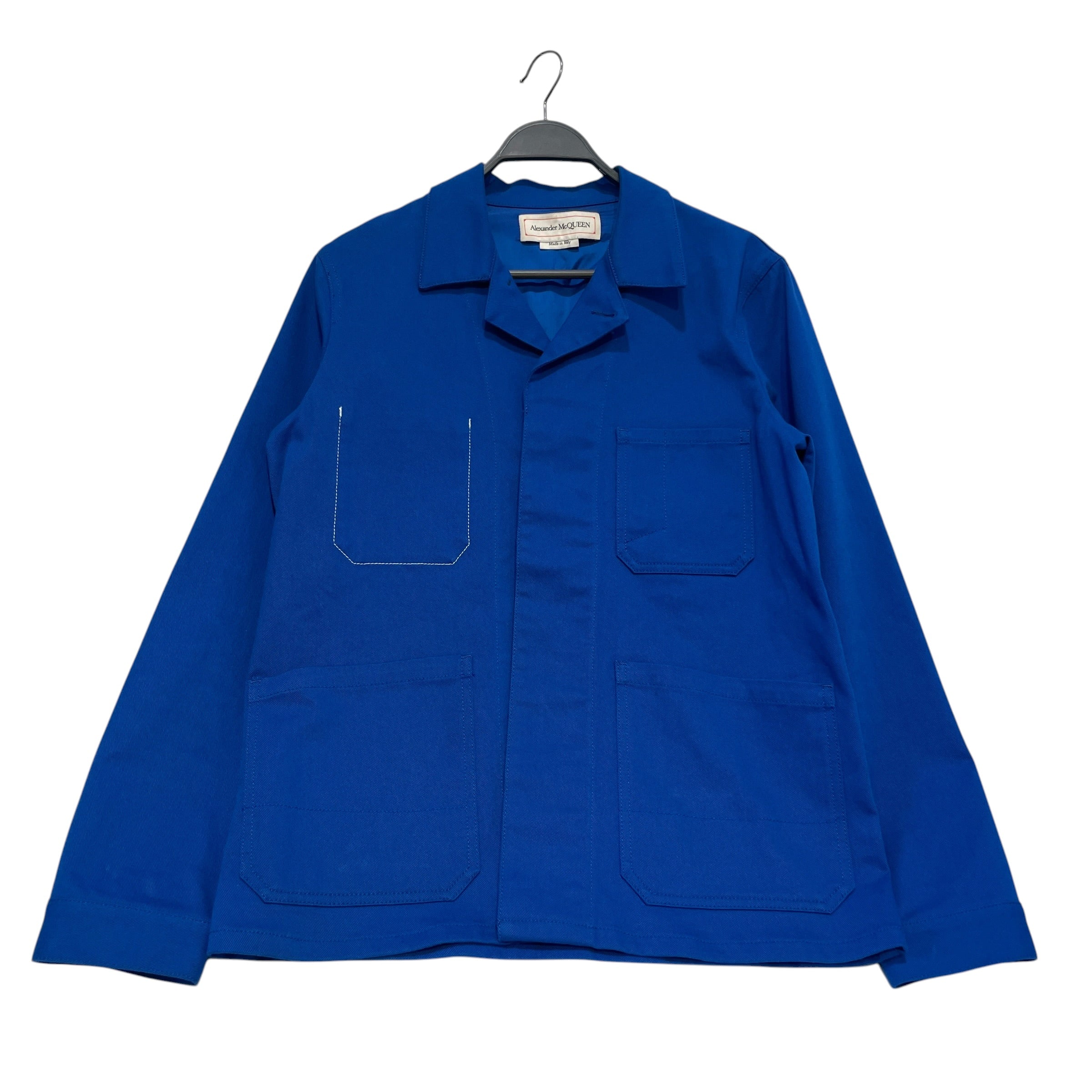 Alexander McQueen/Jacket/48/Denim/BLU/Denim Papercut Skull Chore Jkt view 1