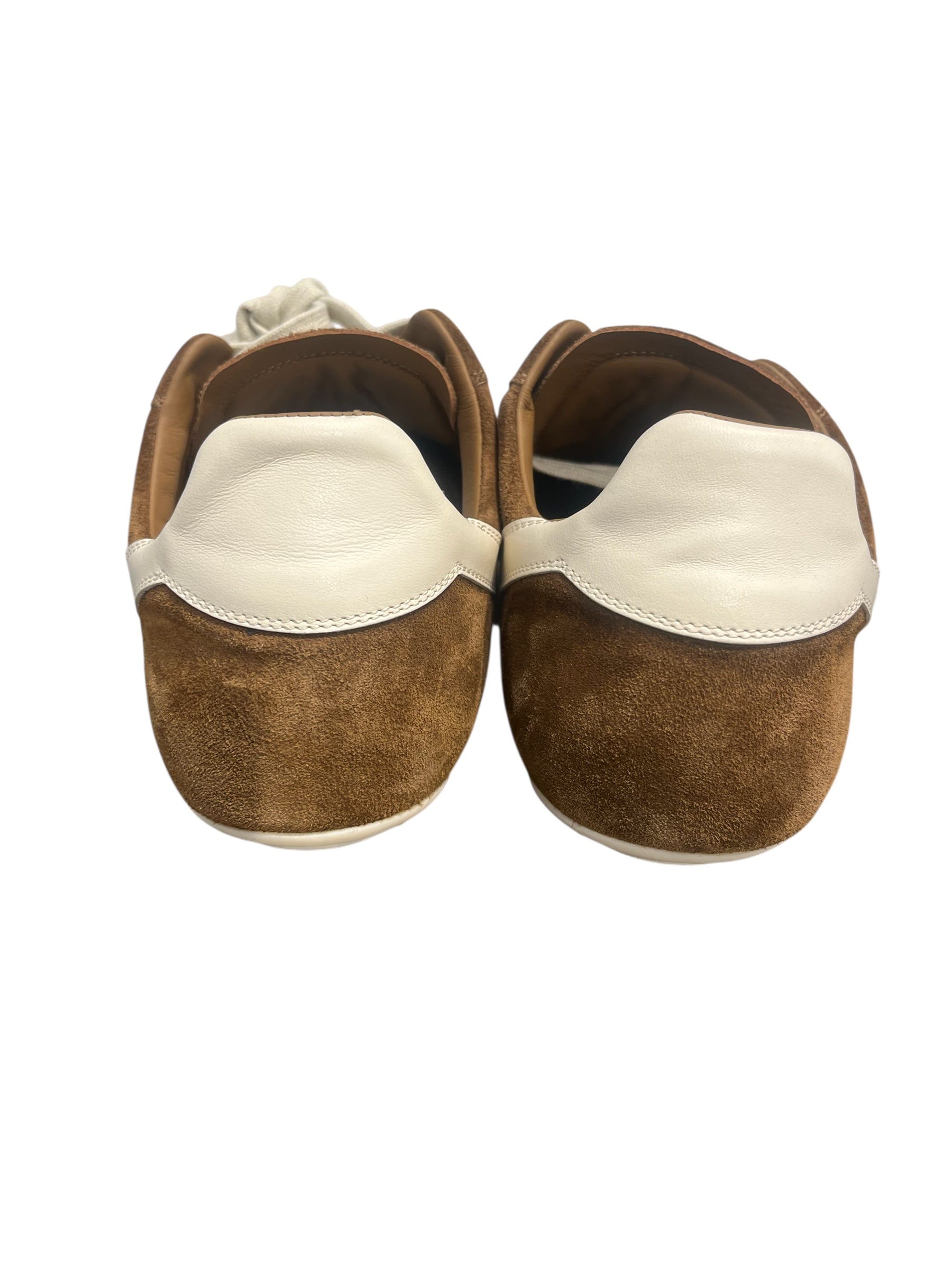 Rick Owens/Low-Sneakers/EU 41/Suede/CML/minimal sneaker white trim view 2