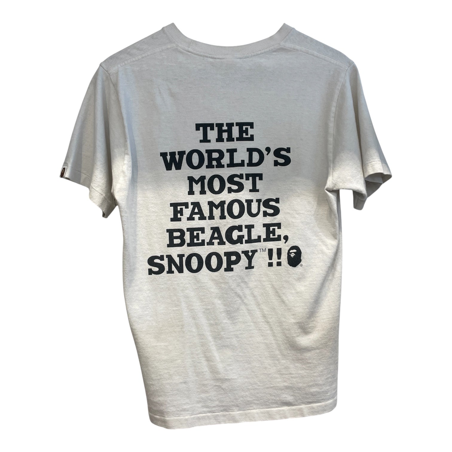 AAPE BY A BATHING APE/T-Shirt/S/Cotton/WHT/Graphic/aape x snoopy graphic tshirt view 1