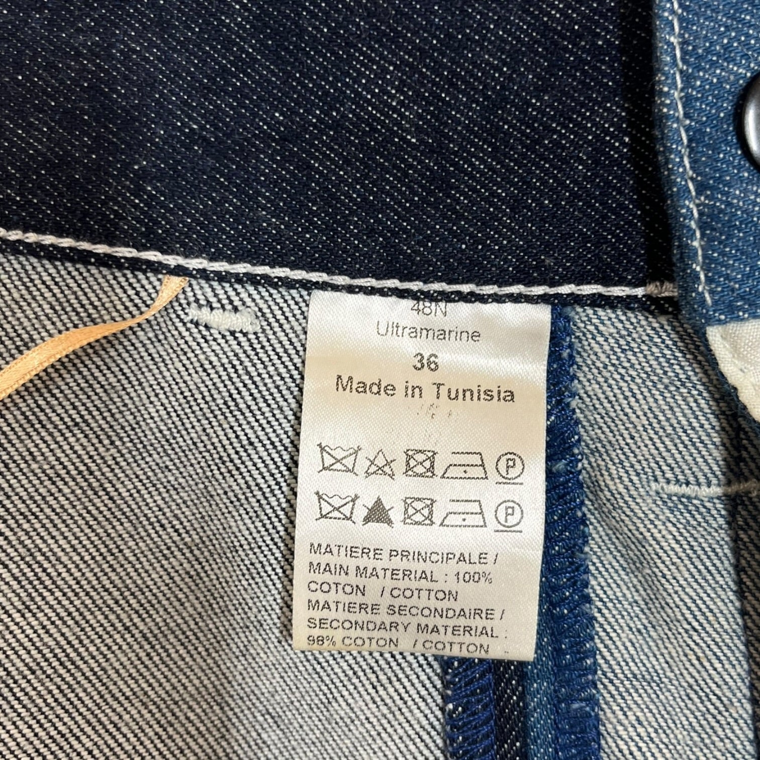 Chloe/Straight Pants/36/Denim/IDG/All Over Print/PATCHWORK DENIM view 5