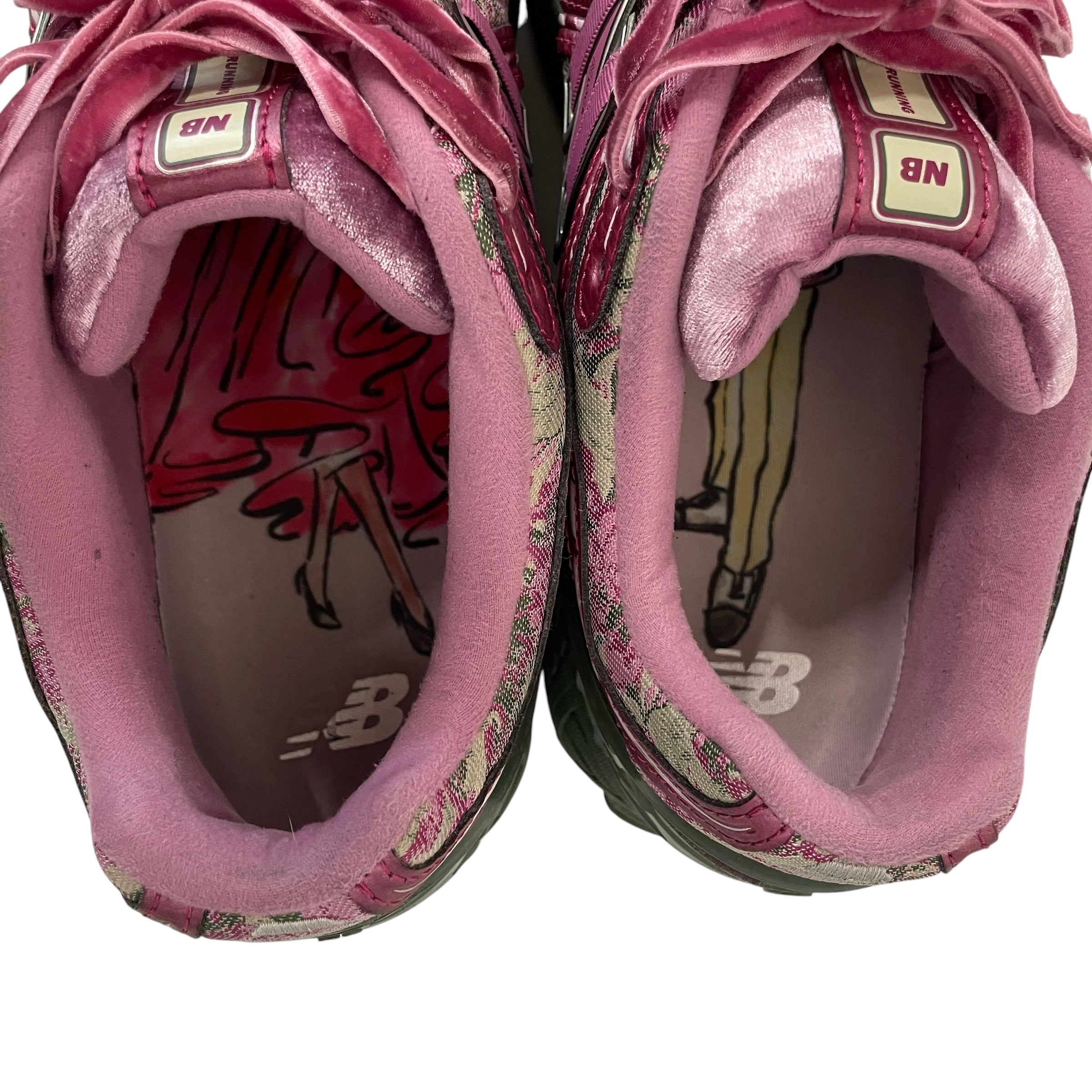 NEW BALANCE/Low-Sneakers/US 10.5/Graphic/Velour/PNK/ROSE RUNNER view 3
