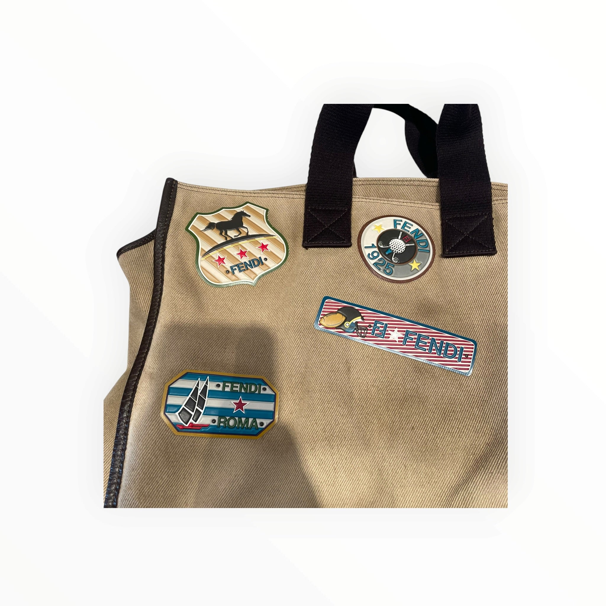 FENDI/Tote Bag/BEG/Travel Patches view 6