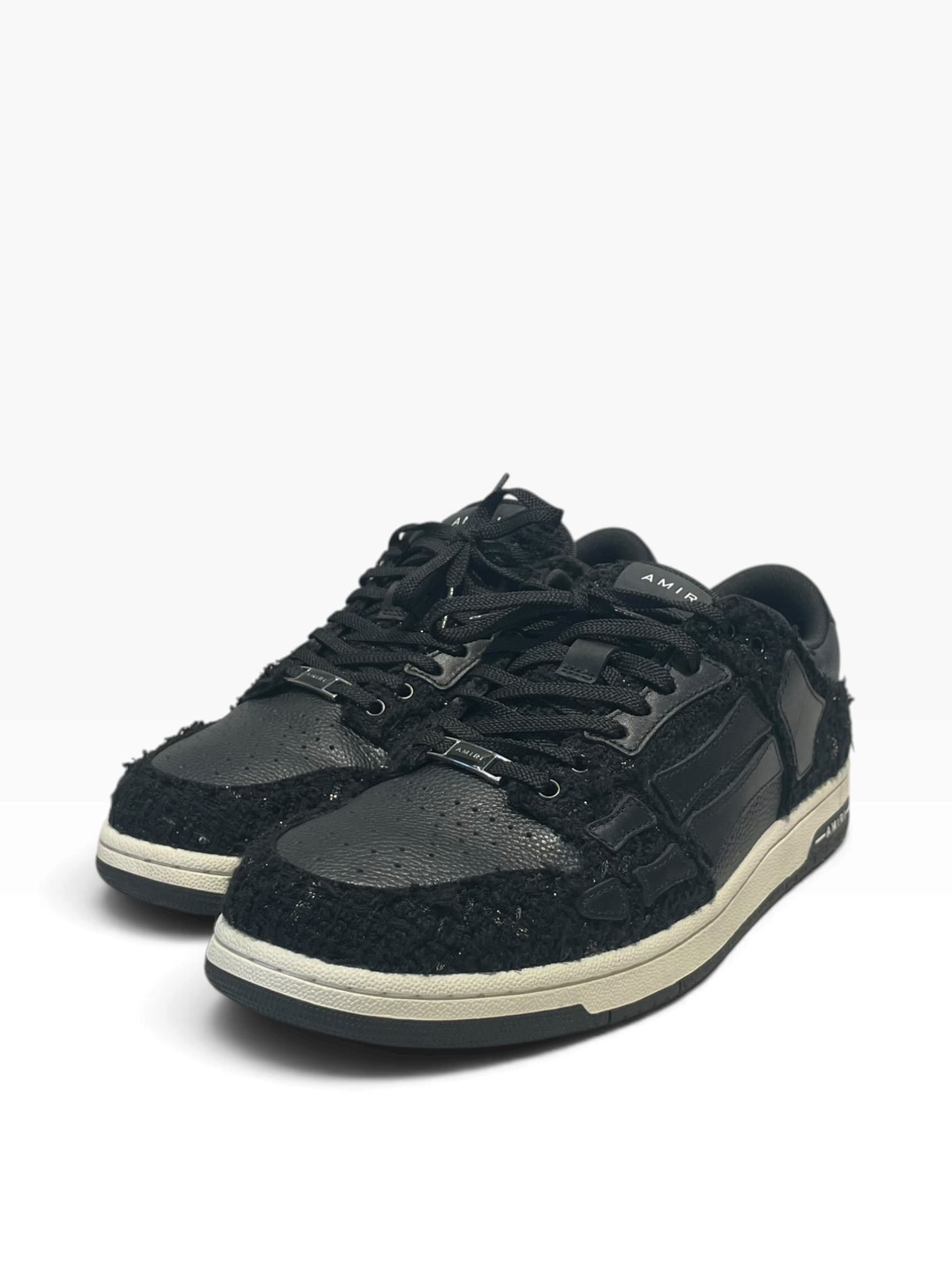 AMIRI/Low-Sneakers/US 11/Leather/BLK/Boucle Skeleton view 1