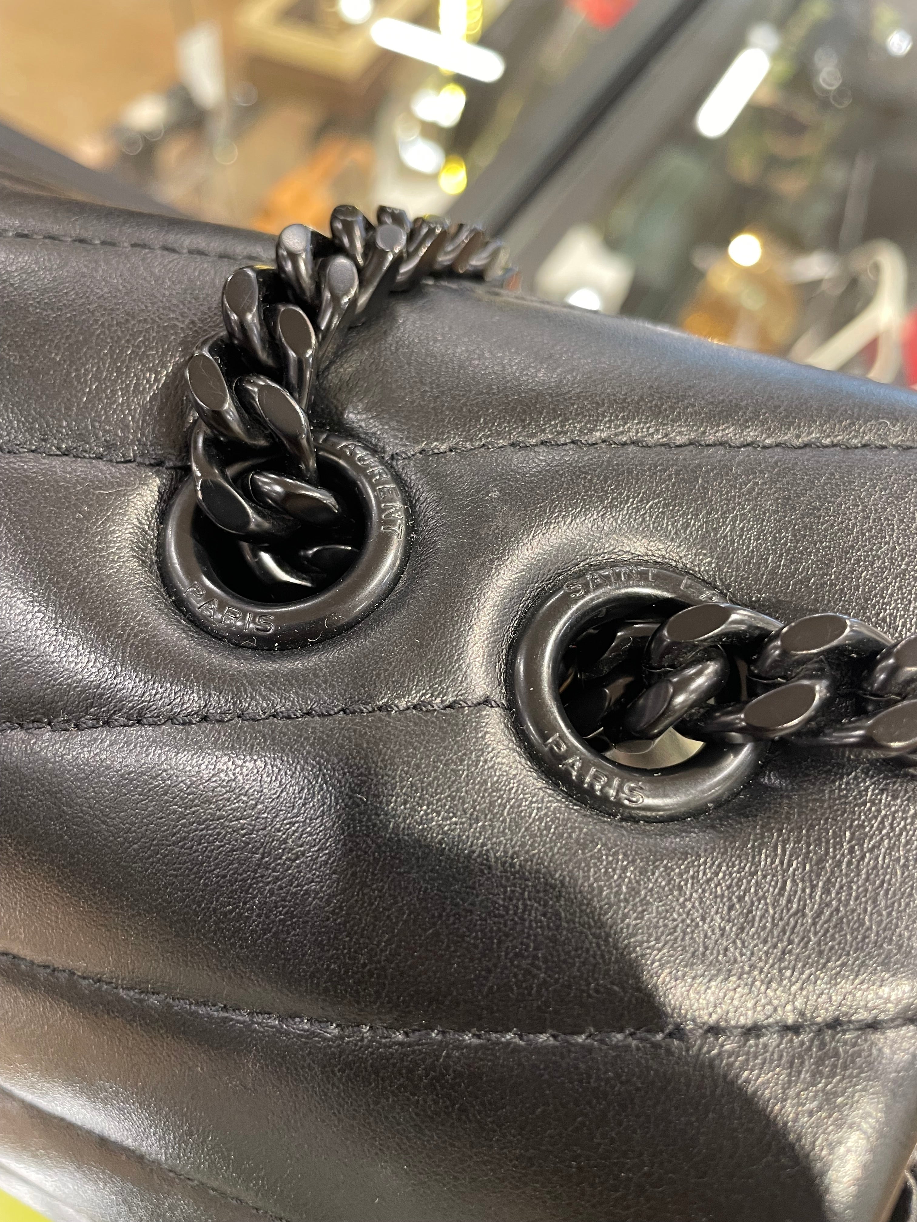 YVES SAINT LAURENT/Cross Body Bag/Leather/BLK/LG Loulou Quilted BLK Hardware view 1