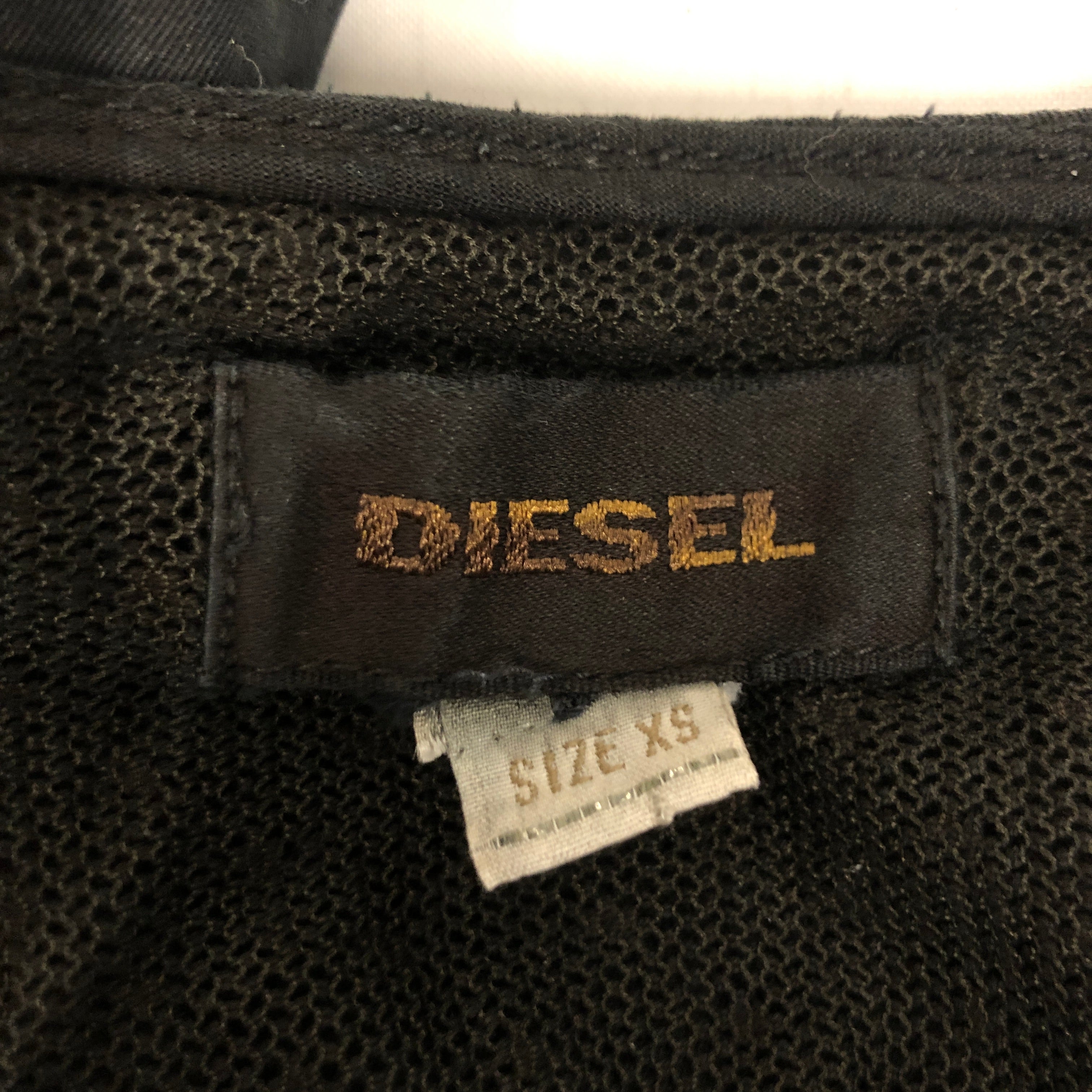 DIESEL/SS Dress/XS/Cotton/BLK/brass hardware view 3