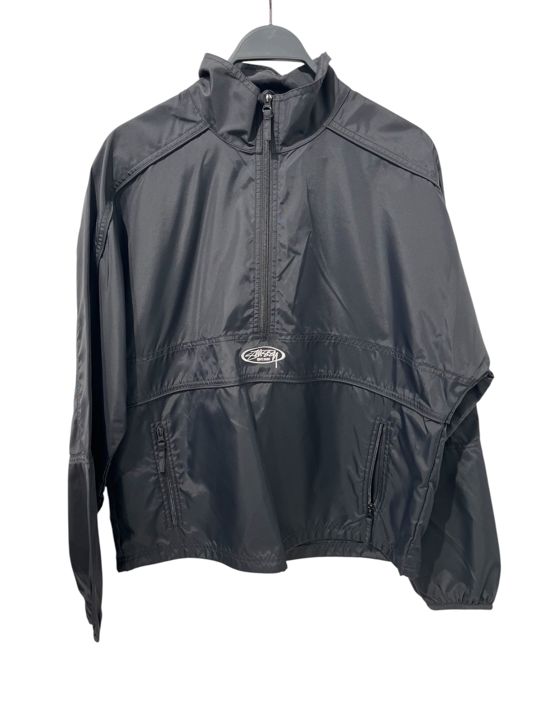 STUSSY/Windbreaker/S/Nylon/BLK/MIDDLE LOGO ANORAK BNWT view 1