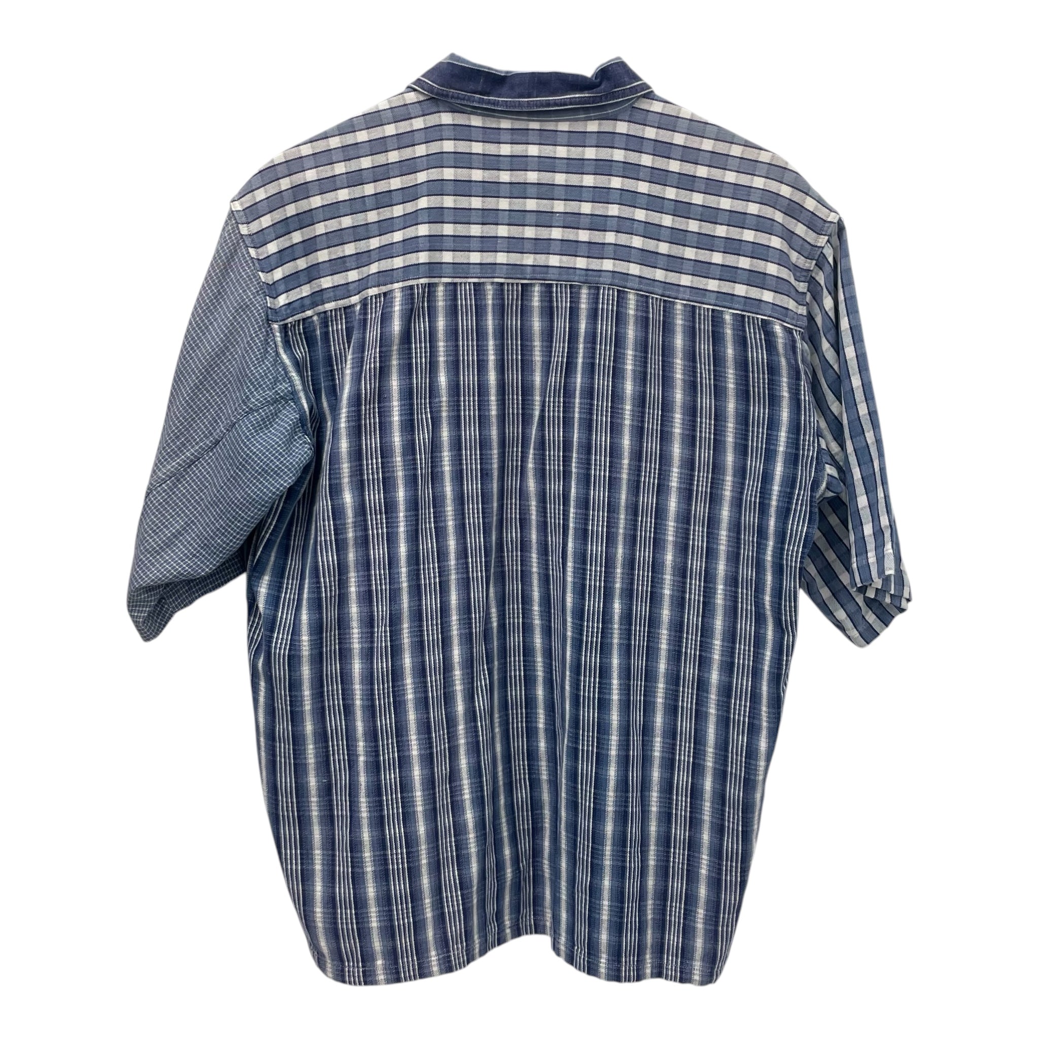 MARINE BEL WOOD/SS Shirt/M/Cotton/BLU/Plaid/ view 2