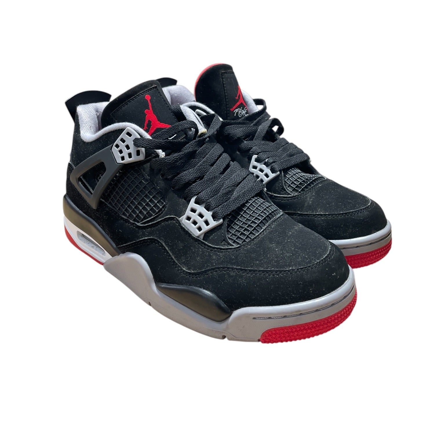 NIKE/AIR JORDAN 4 RETRO/Hi-Sneakers/US 9/Leather/BLK/308497-060