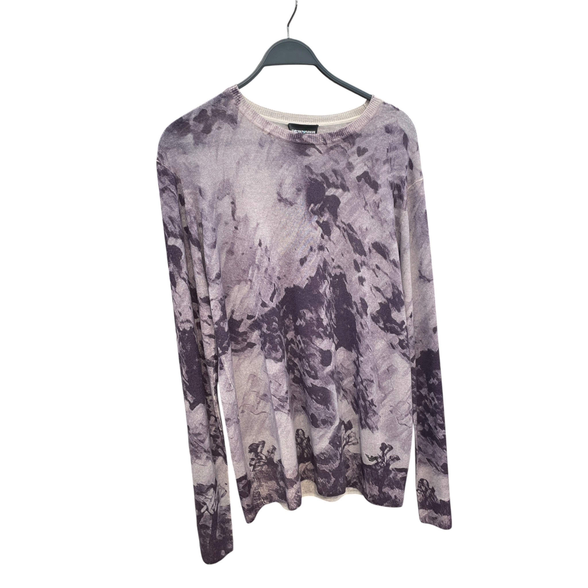 EMPORIO ARMANI/Sweater/XL/All Over Print/Cashmere/PPL/tie dye thin sweater view 1