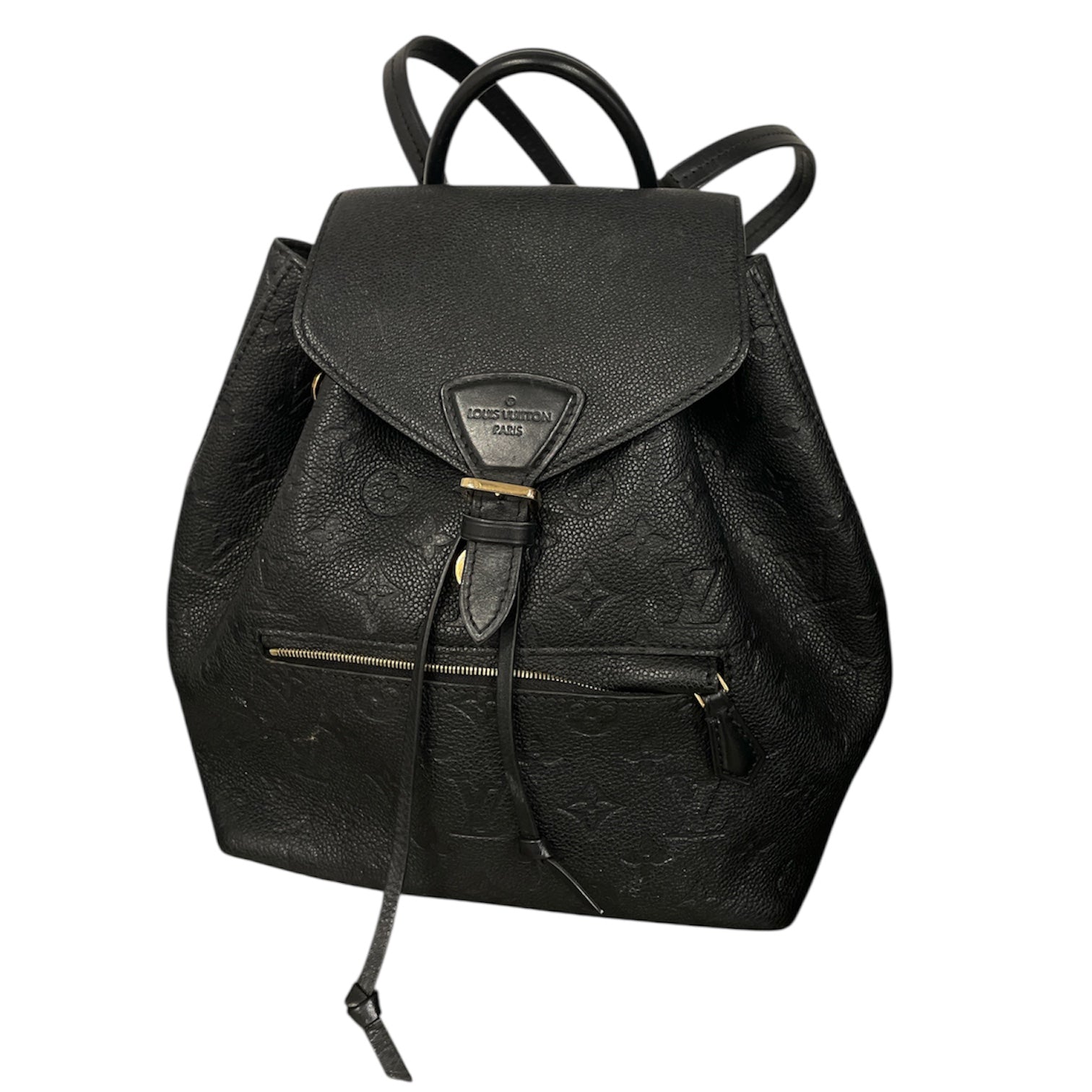 LOUIS VUITTON/Backpack/OS/Monogram/Leather/BLK/Drawstring Mostouris BP view 1