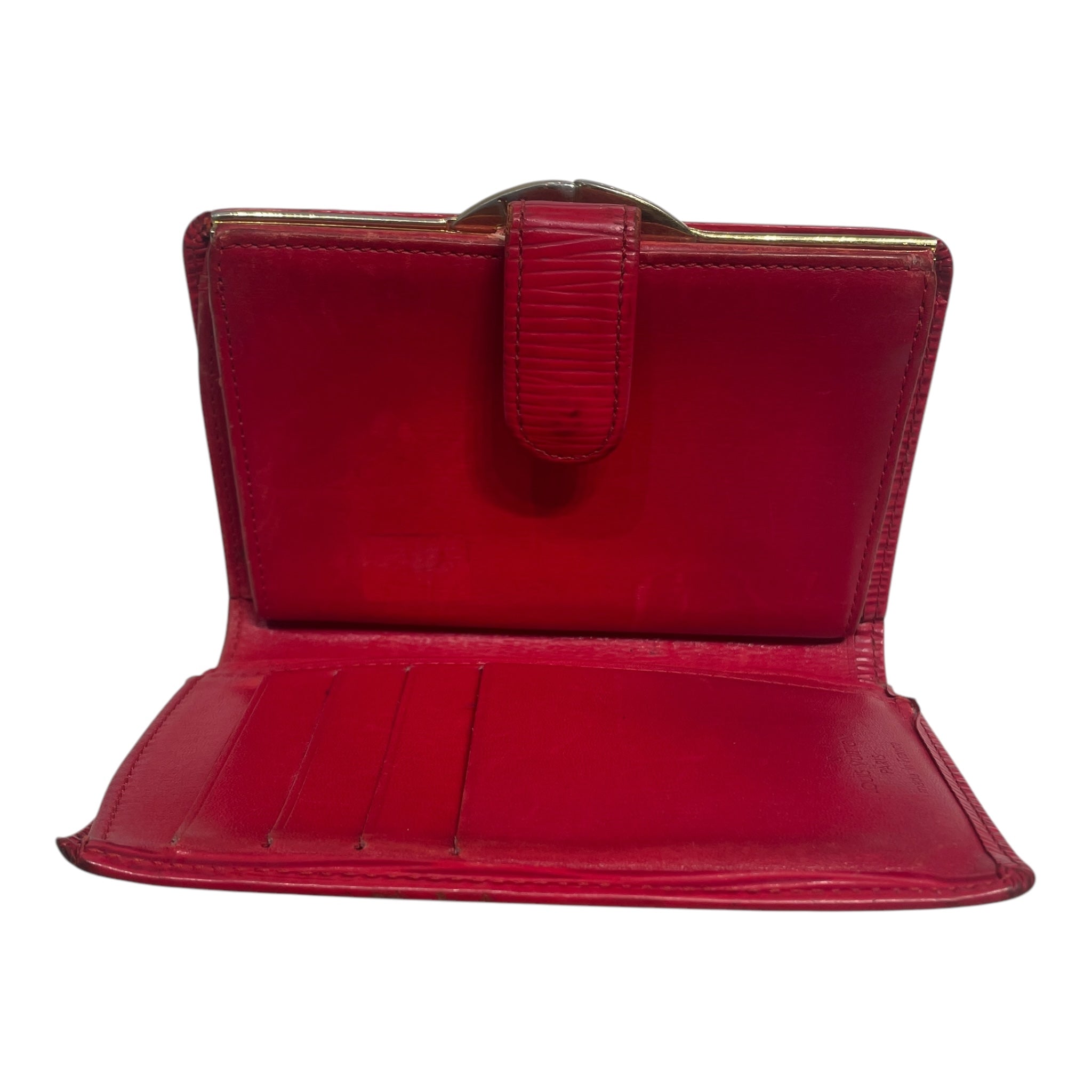 LOUIS VUITTON/Bifold Wallet/Leather/RED/Epi Leather view 3