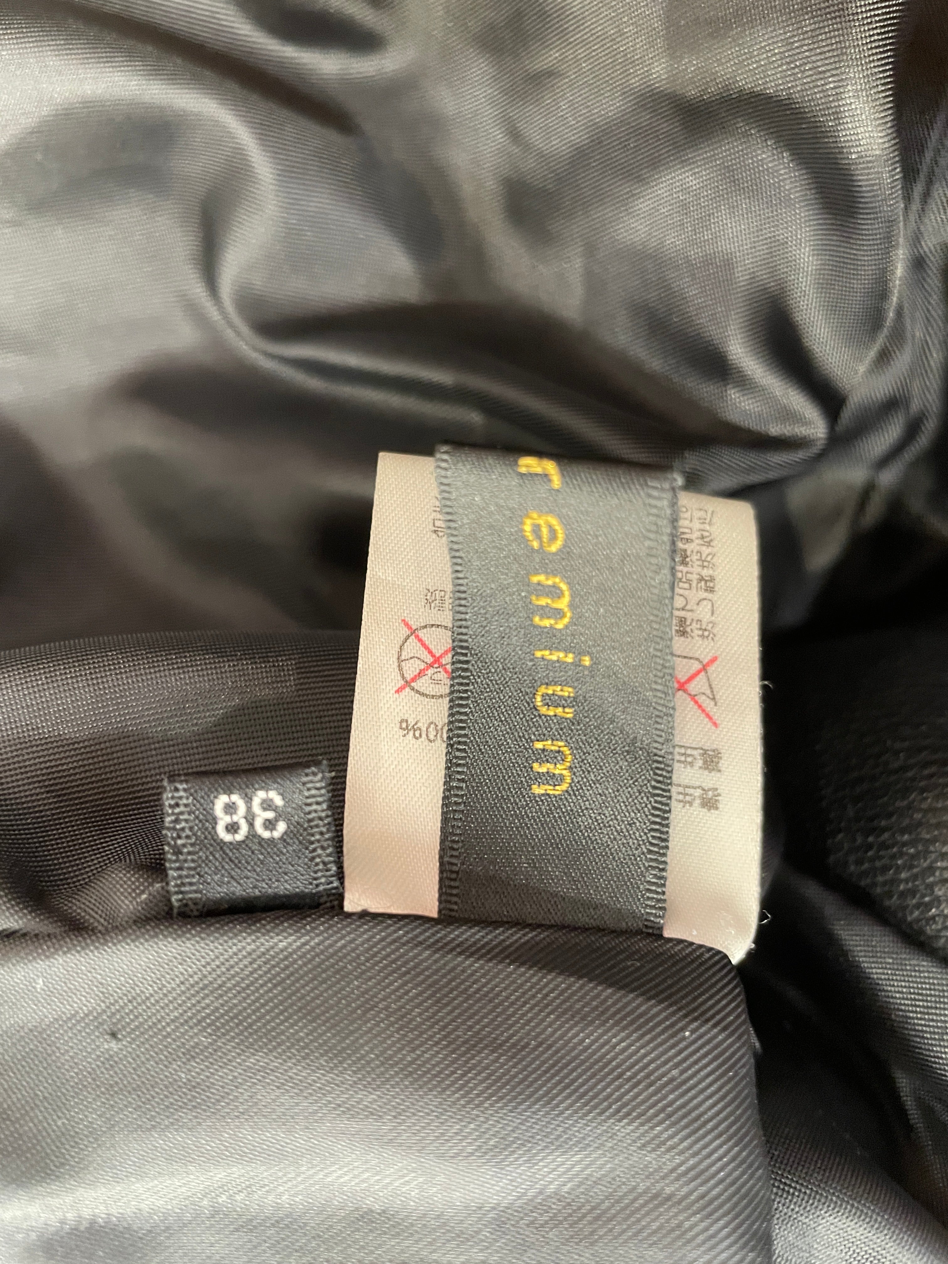 CLEAR PREMIUM/Leather Jkt/38/Leather/BLK/BUCKLED COLLAR CROPPED JKT view 3