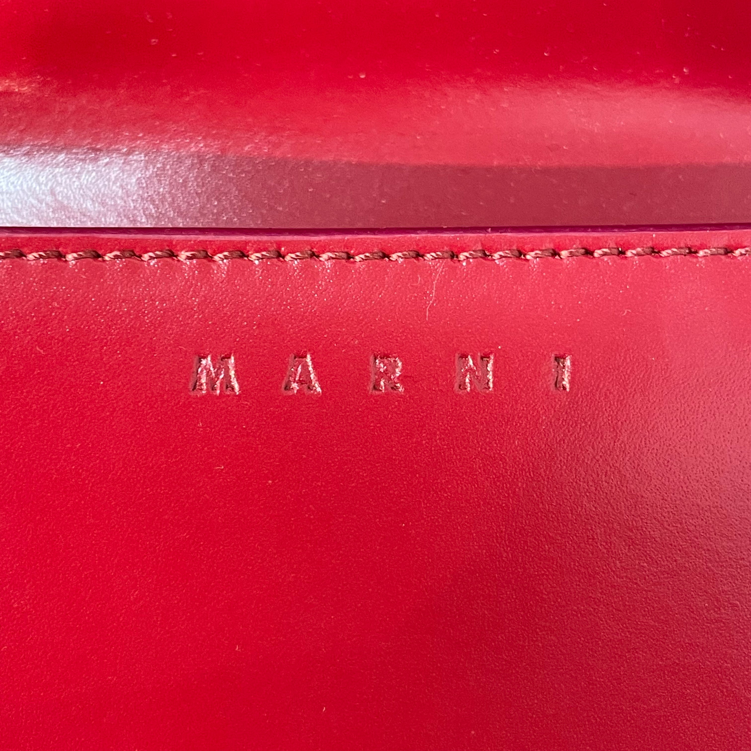 MARNI/Cross Body Bag/Leather/RED/gold hardware view 3