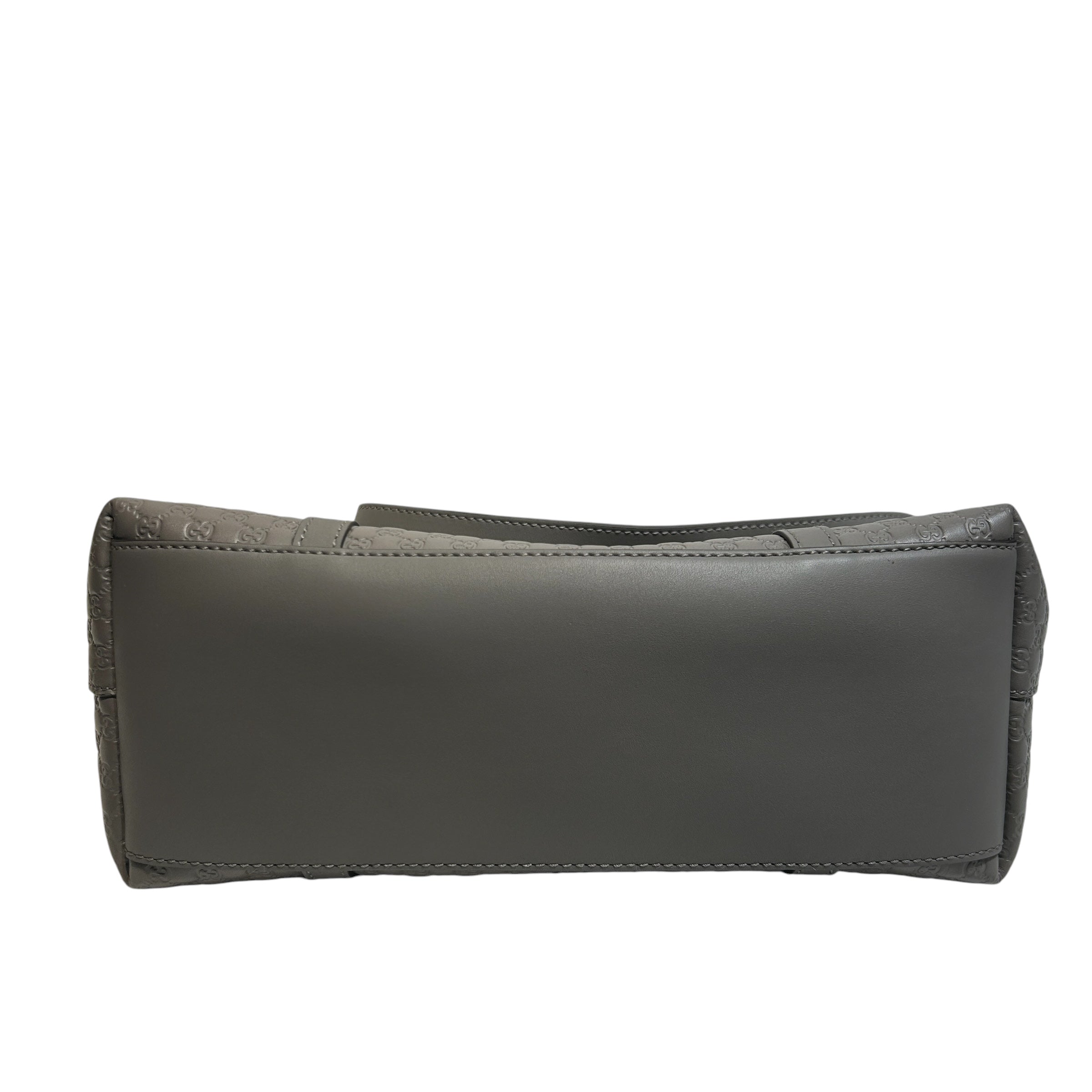 GUCCI/Tote Bag/Monogram/Leather/GRY/Microguccisima Top Zip Tote view 3