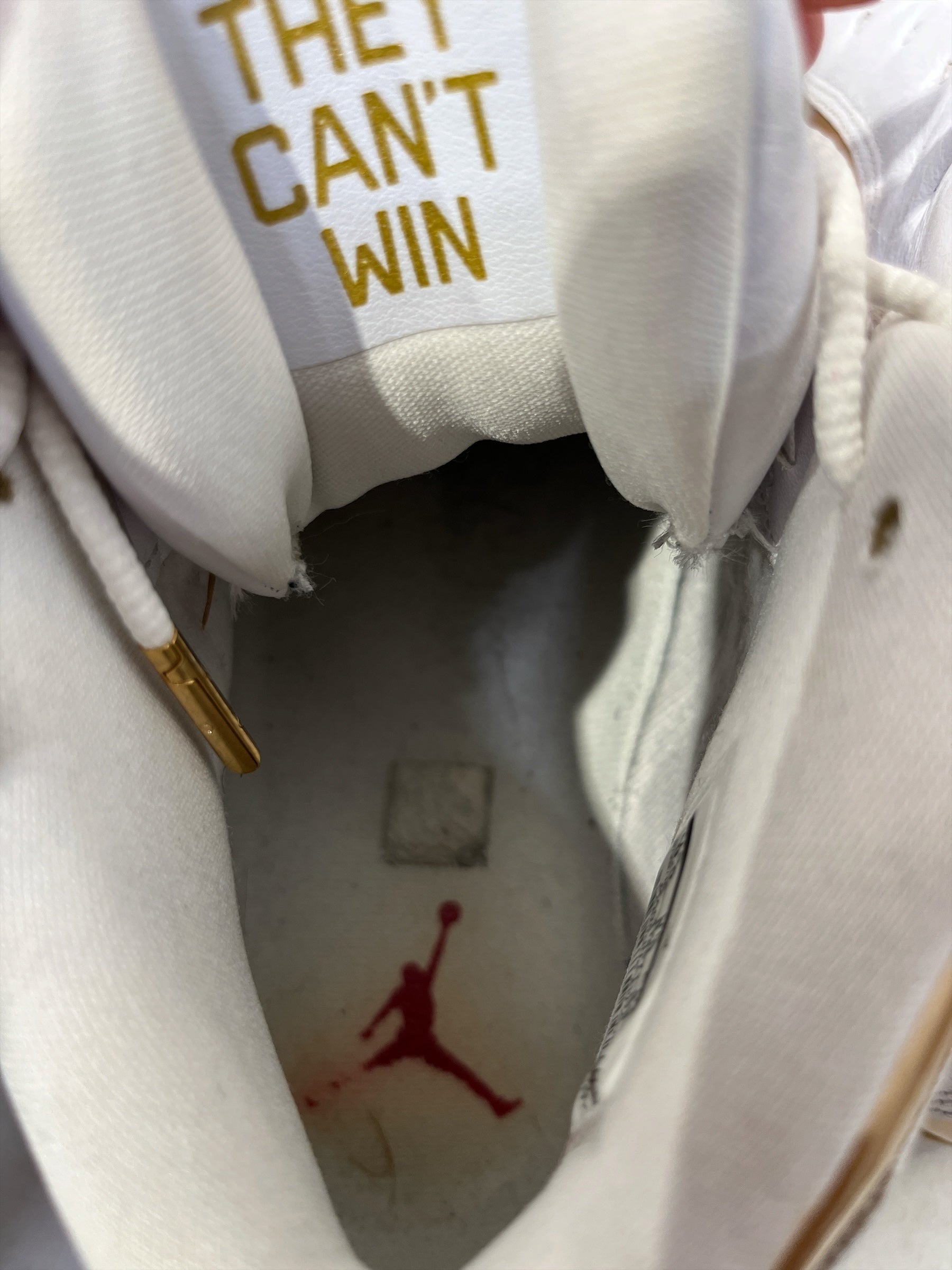 JORDAN BRAND/Hi-Sneakers/US 9.5/Leather/WHT/jordan 13 dmp view 5