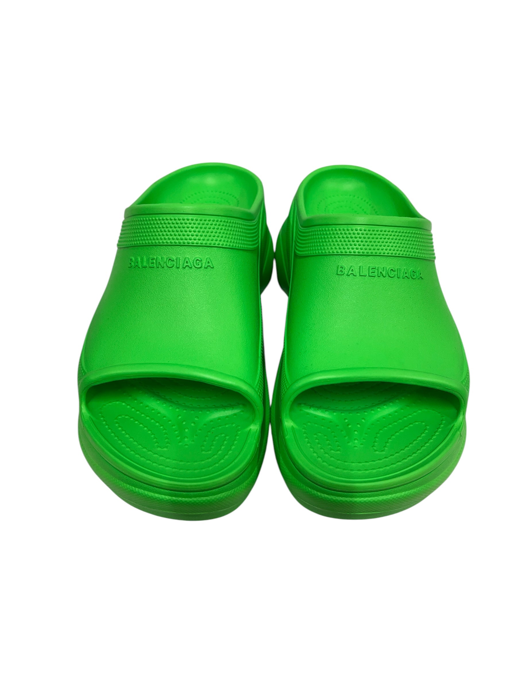 BALENCIAGA/Sandals/EU 45/Polyester/GRN/Pool Crocs view 3
