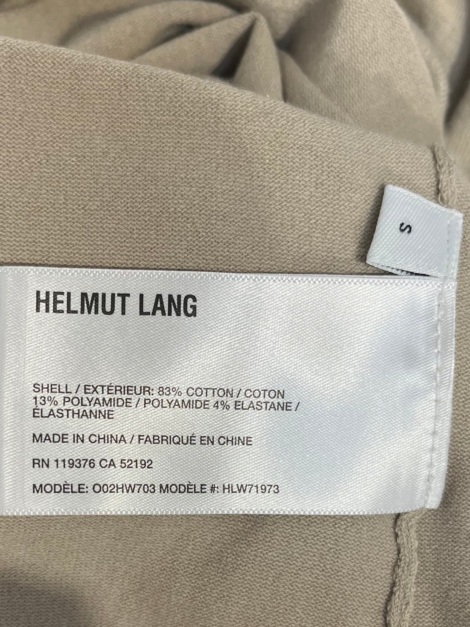 Helmut Lang/LS T-Shirt/S/Cotton/KHK/CUT & SEW DETACHED SLEEVE view 4