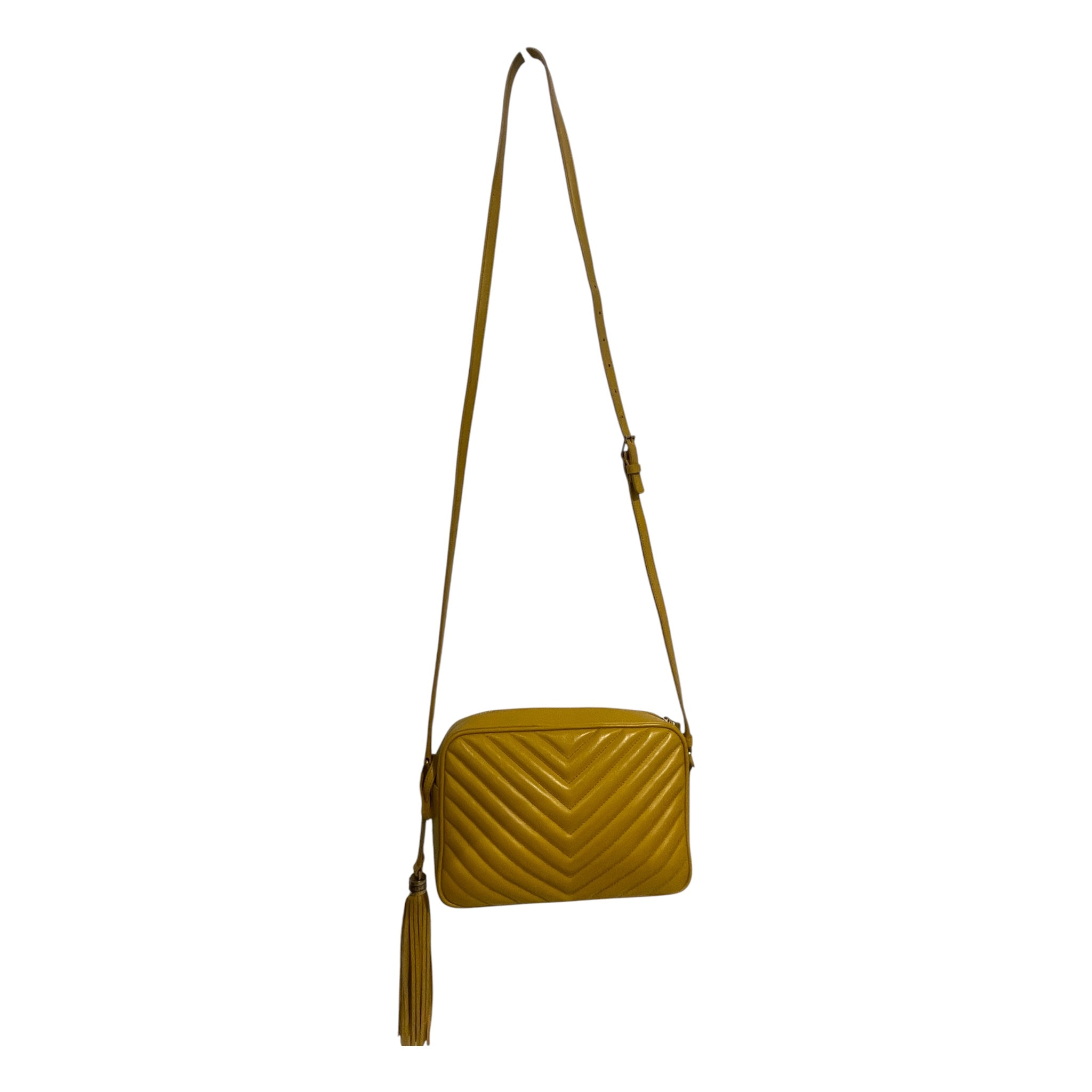YVES SAINT LAURENT/Cross Body Bag/Leather/YEL/GLD Hardware Mini view 2