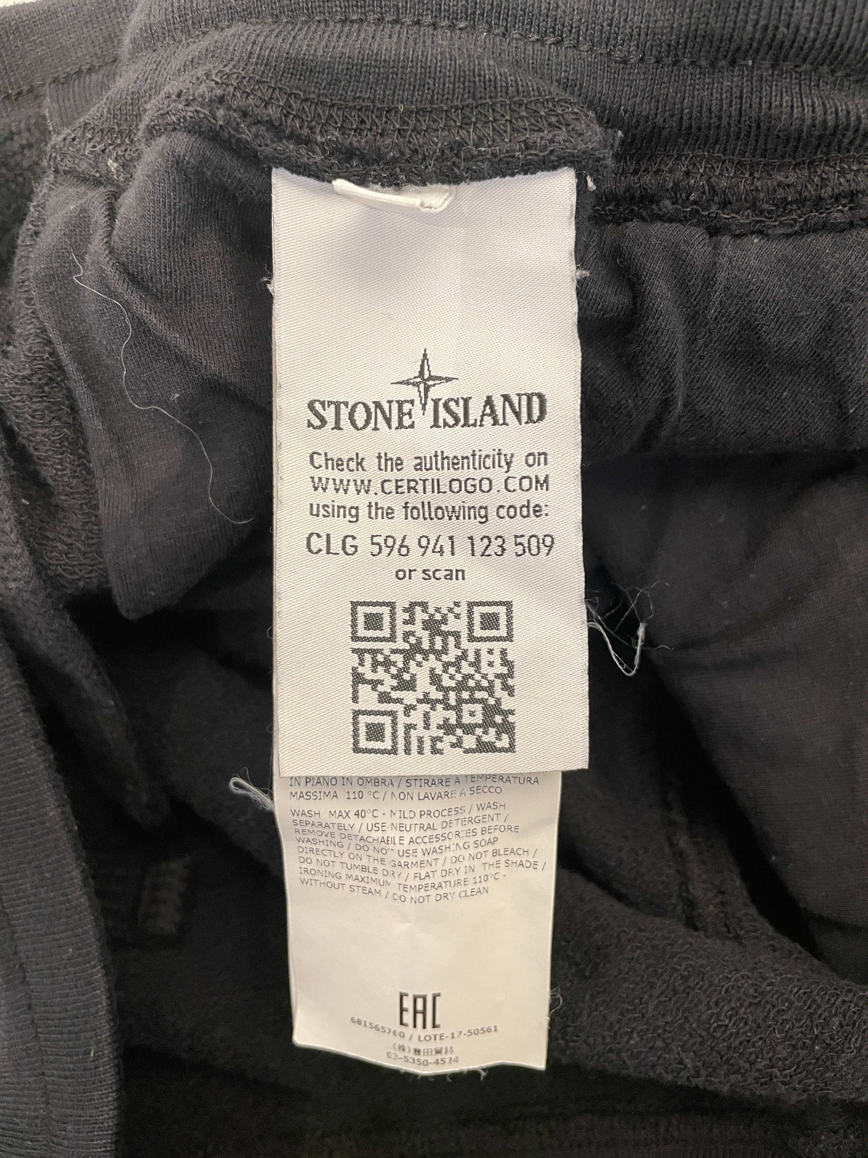 STONE ISLAND/Shorts/S/Cotton/BLK/Jersey Shorts view 4