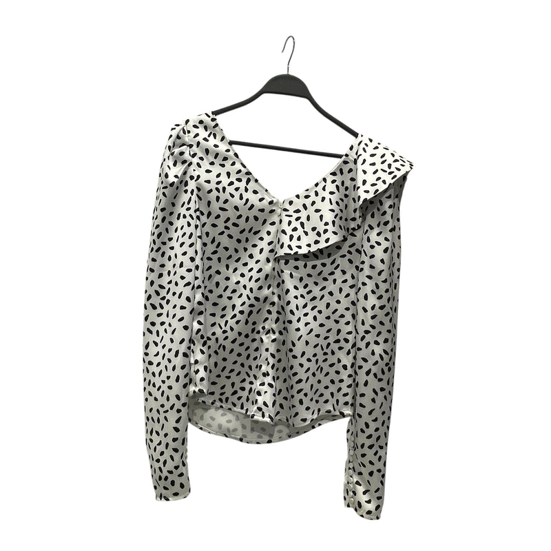 self-portrait/Blouse/4/All Over Print/Silk/WHT/Polka Dotted LS Blouse