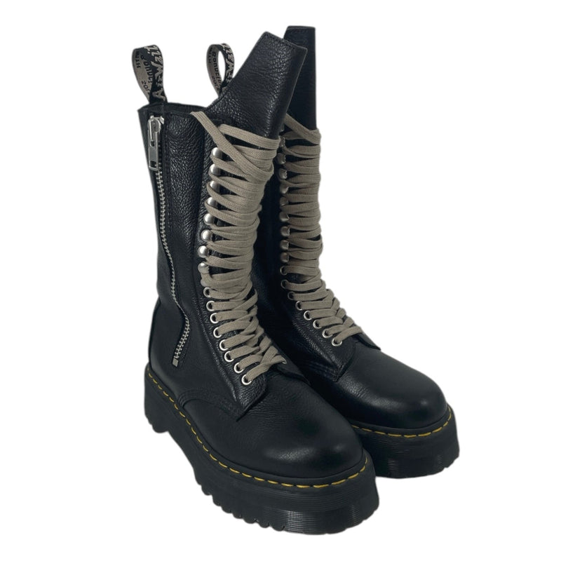 Rick Owens/Dr.Martens/Boots/US 8/Leather/BLK/doc x rick high boots