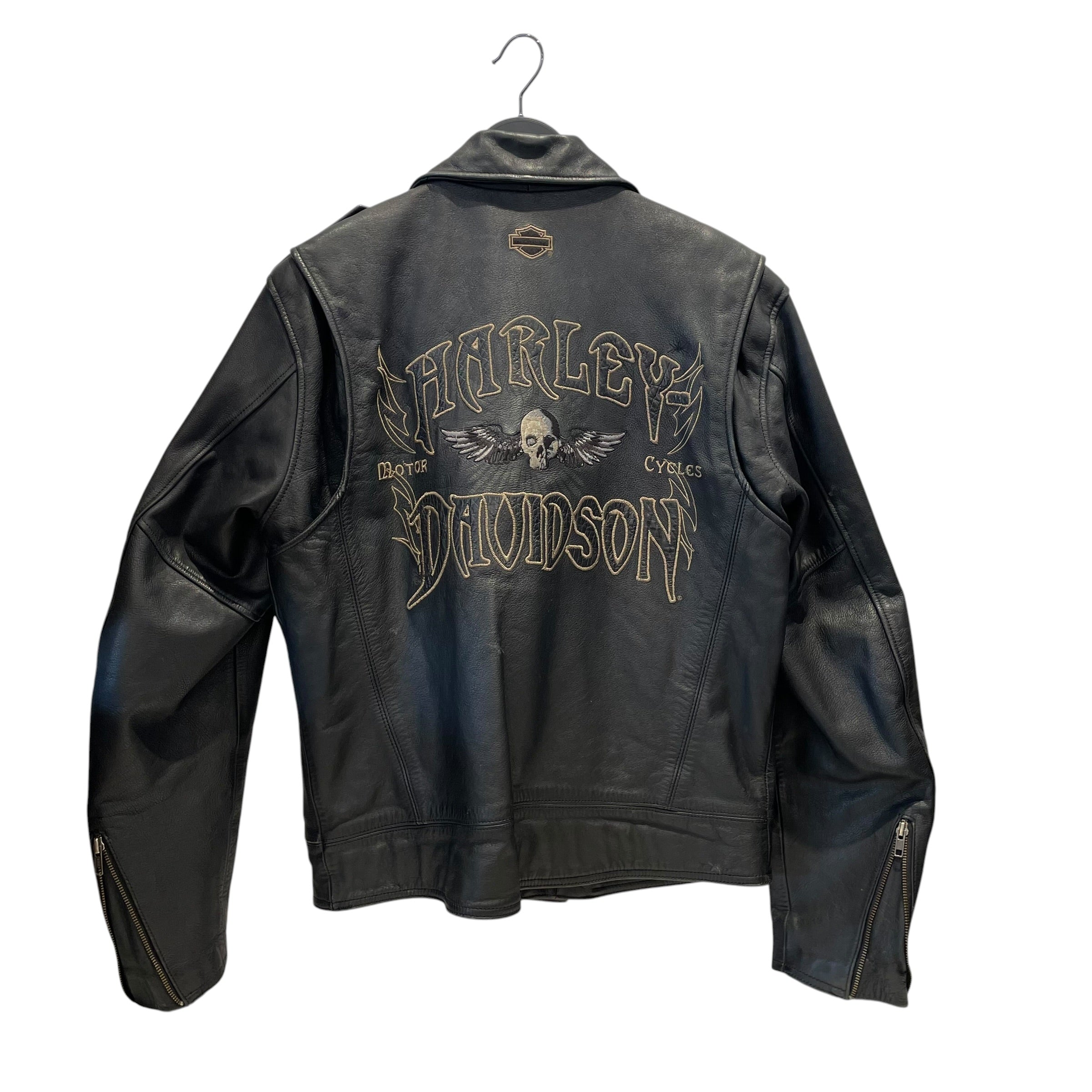 HARLEY DAVIDSON/Leather Jkt/M/Leather/BLK/HD SKULL MOTO JACKET view 2