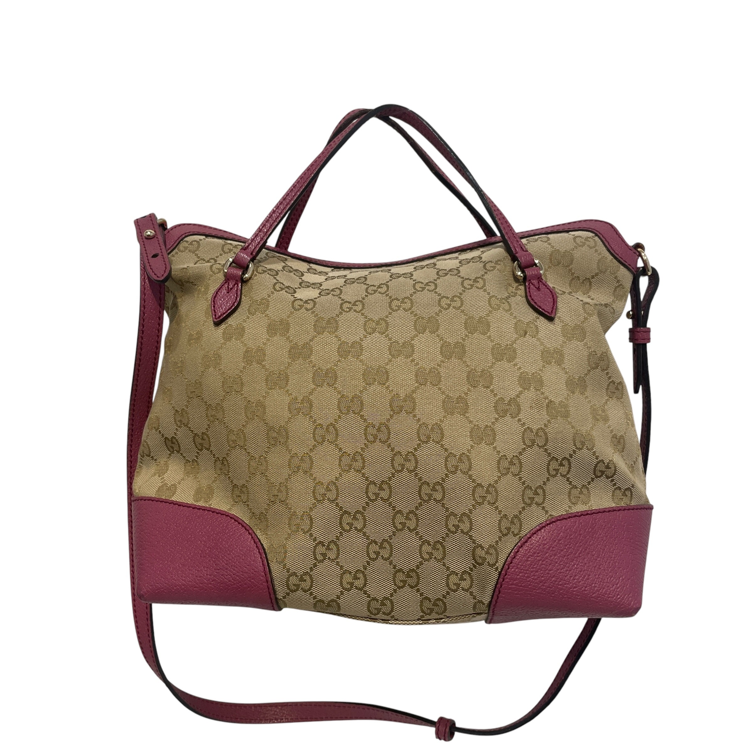 GUCCI/Cross Body Bag/Monogram/Cotton/PNK/Bree GG Canvas Hand Bag Pink view 2