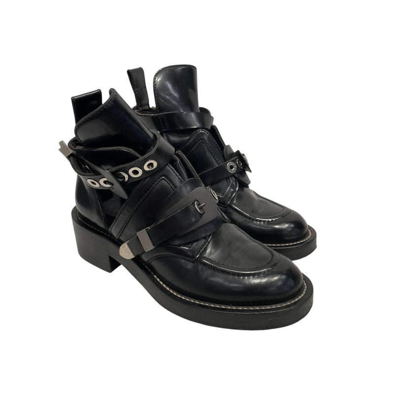 BALENCIAGA/Ankle Boots/US 6.5/Leather/BLK/CEINTURE ANKLE BOOT