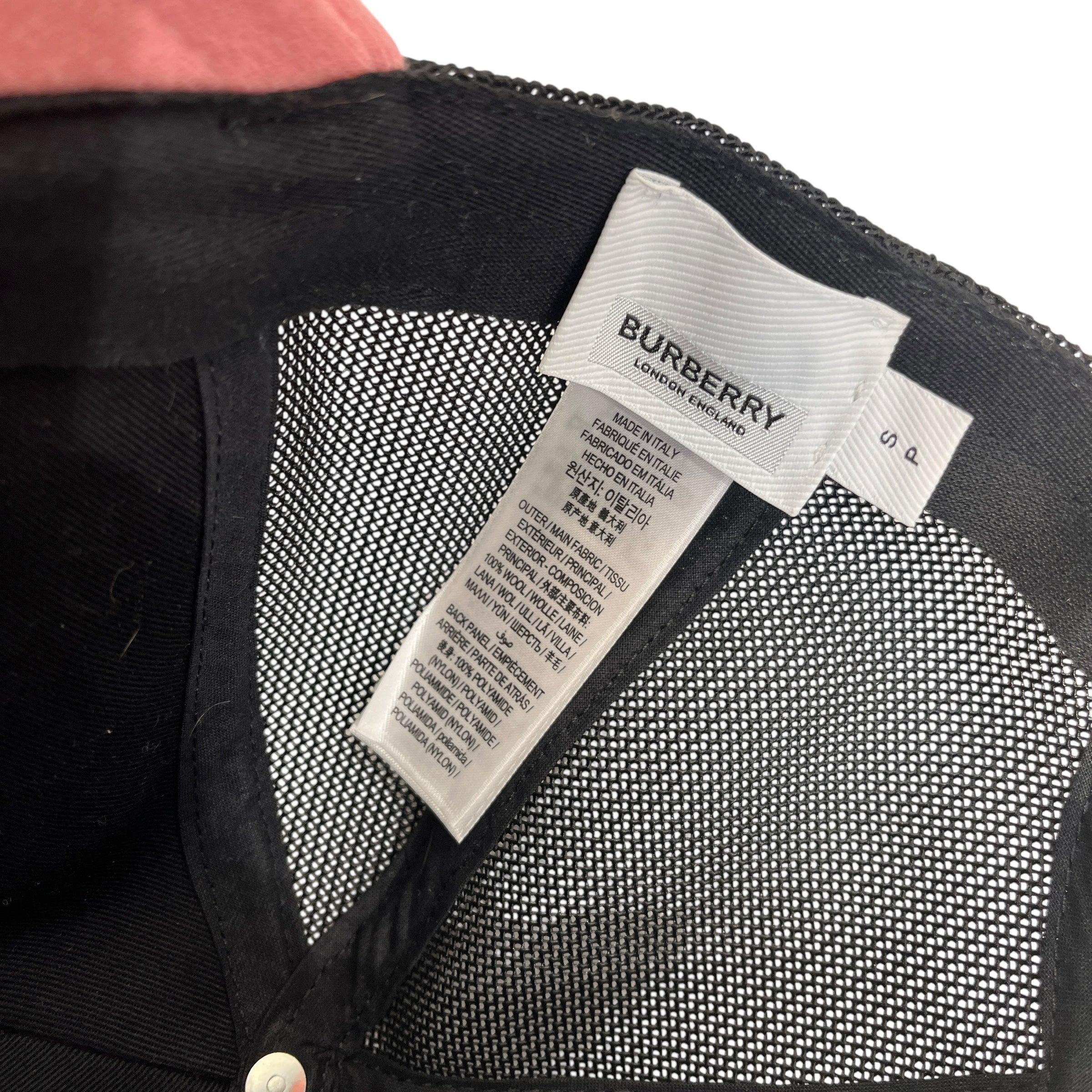BURBERRY LONDON/Trucker Cap/S/Wool/PNK/ view 3