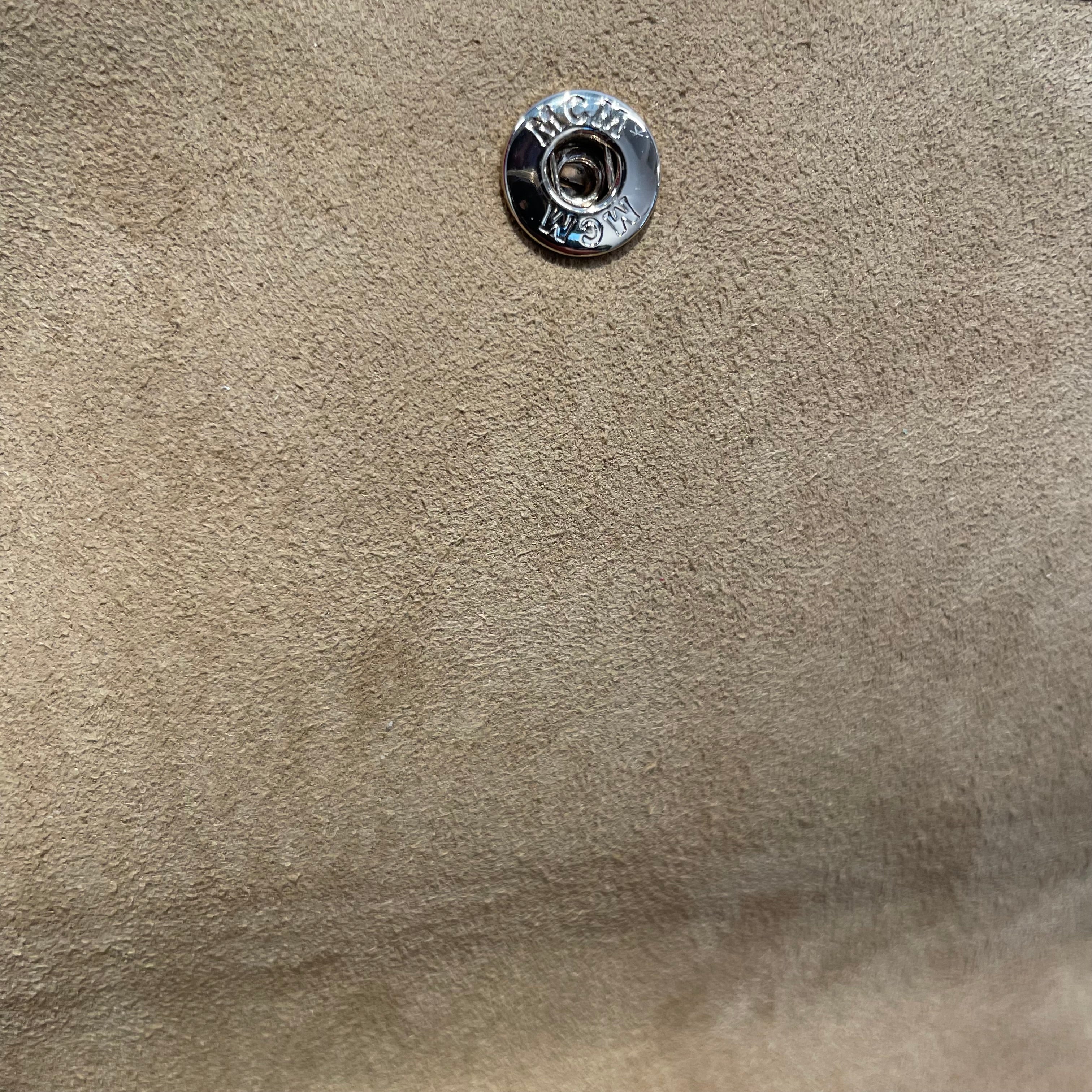 MCM/Pouch/Monogram/Cotton/PNK/diamonds/kha inside view 4