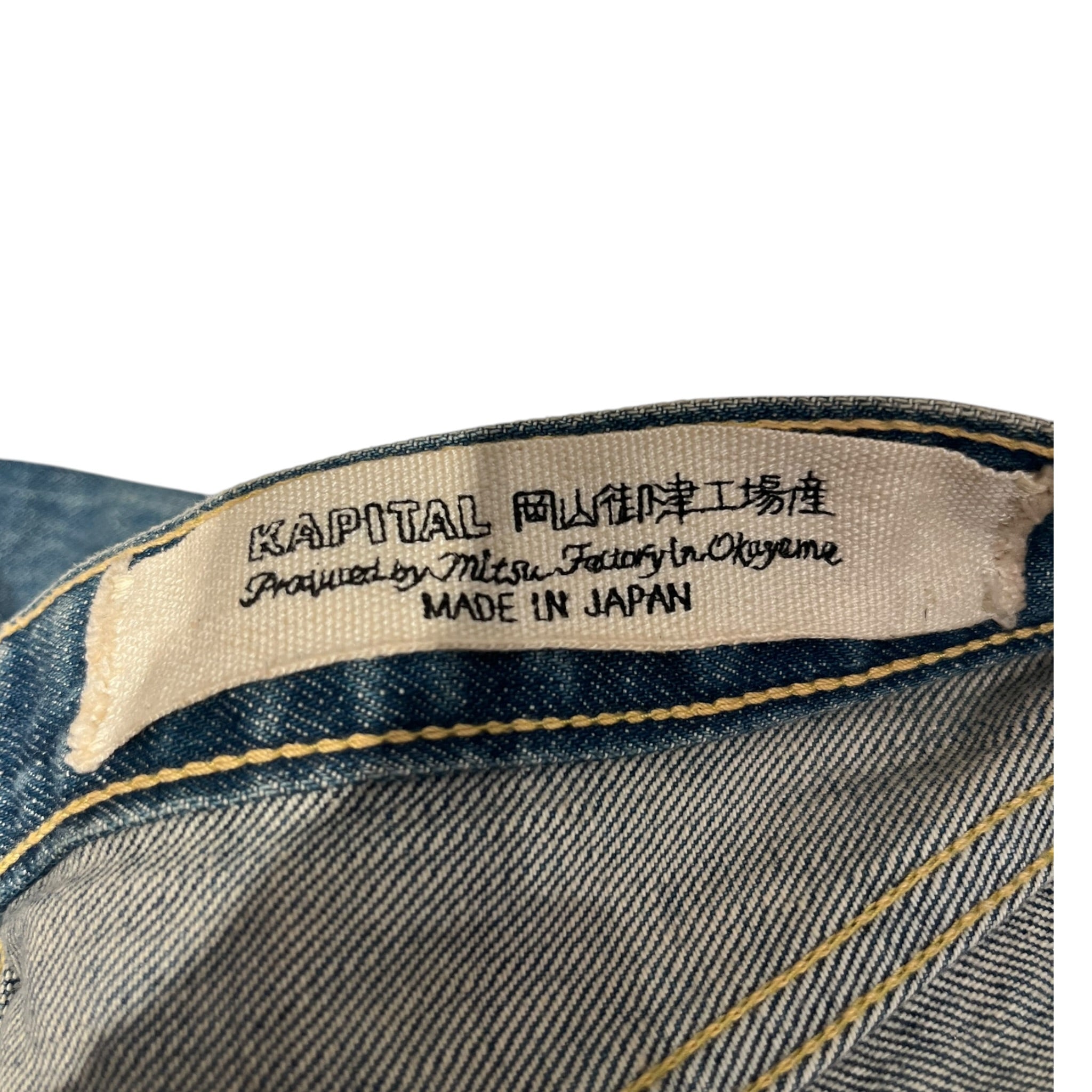 KAPITAL/Pants/28/Denim/IDG/Button Fly/Gemstone Denim view 4