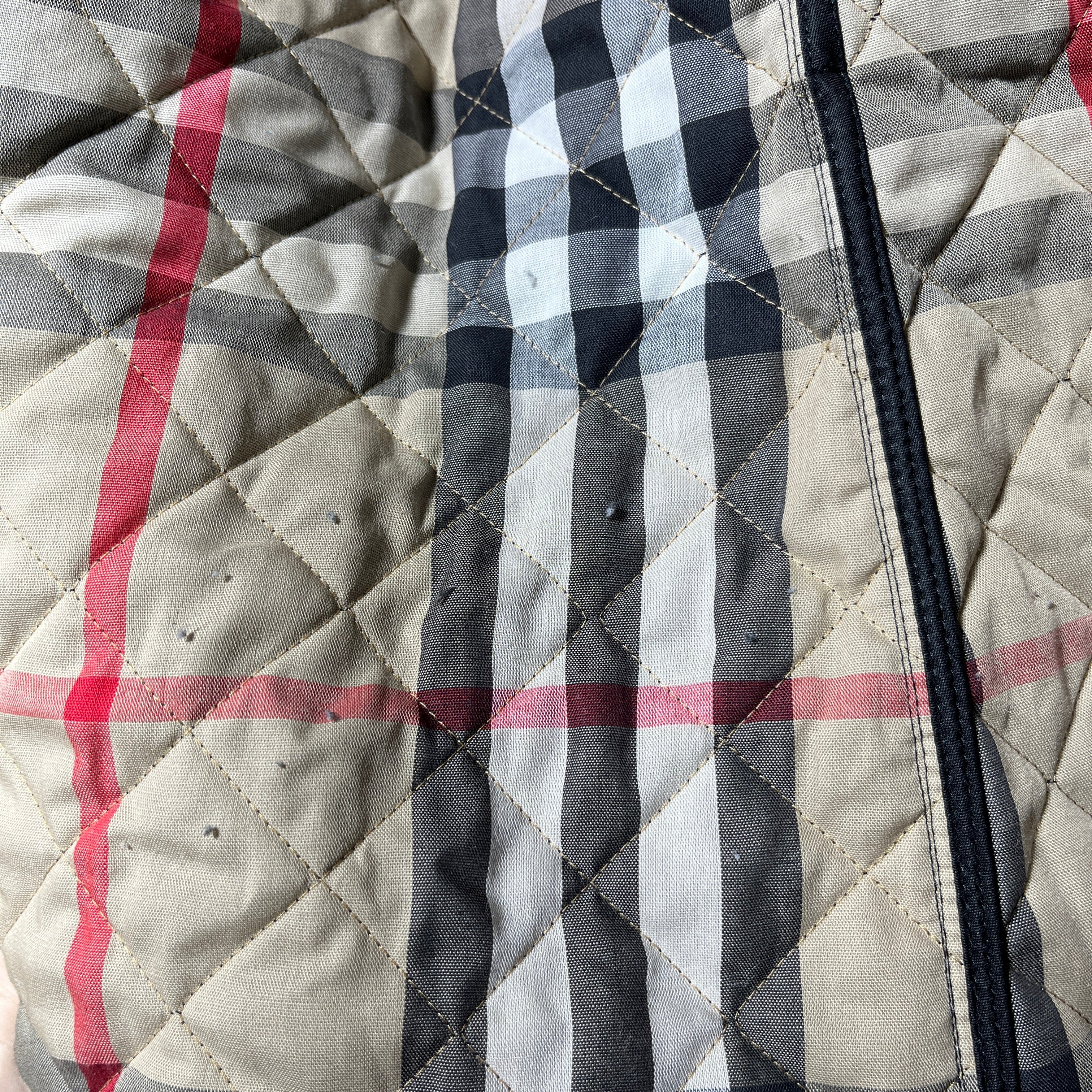 BURBERRY BRIT/Quilted Jkt/L/Nylon/BLK/Single Breasted/burberry check interior view 7