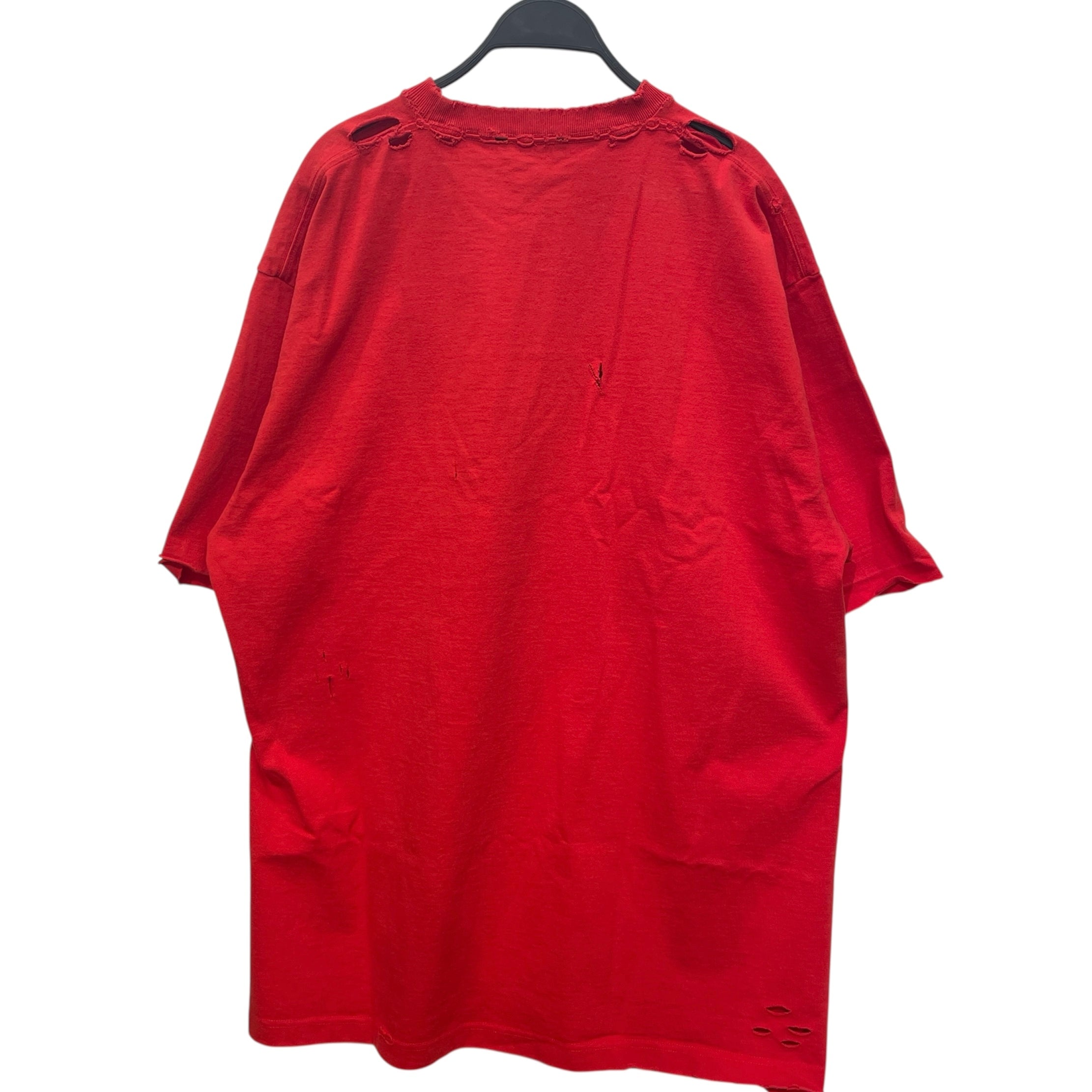 BALENCIAGA/T-Shirt/S/Cotton/RED/Graphic/HELLO MY NAME IS DENMA view 2