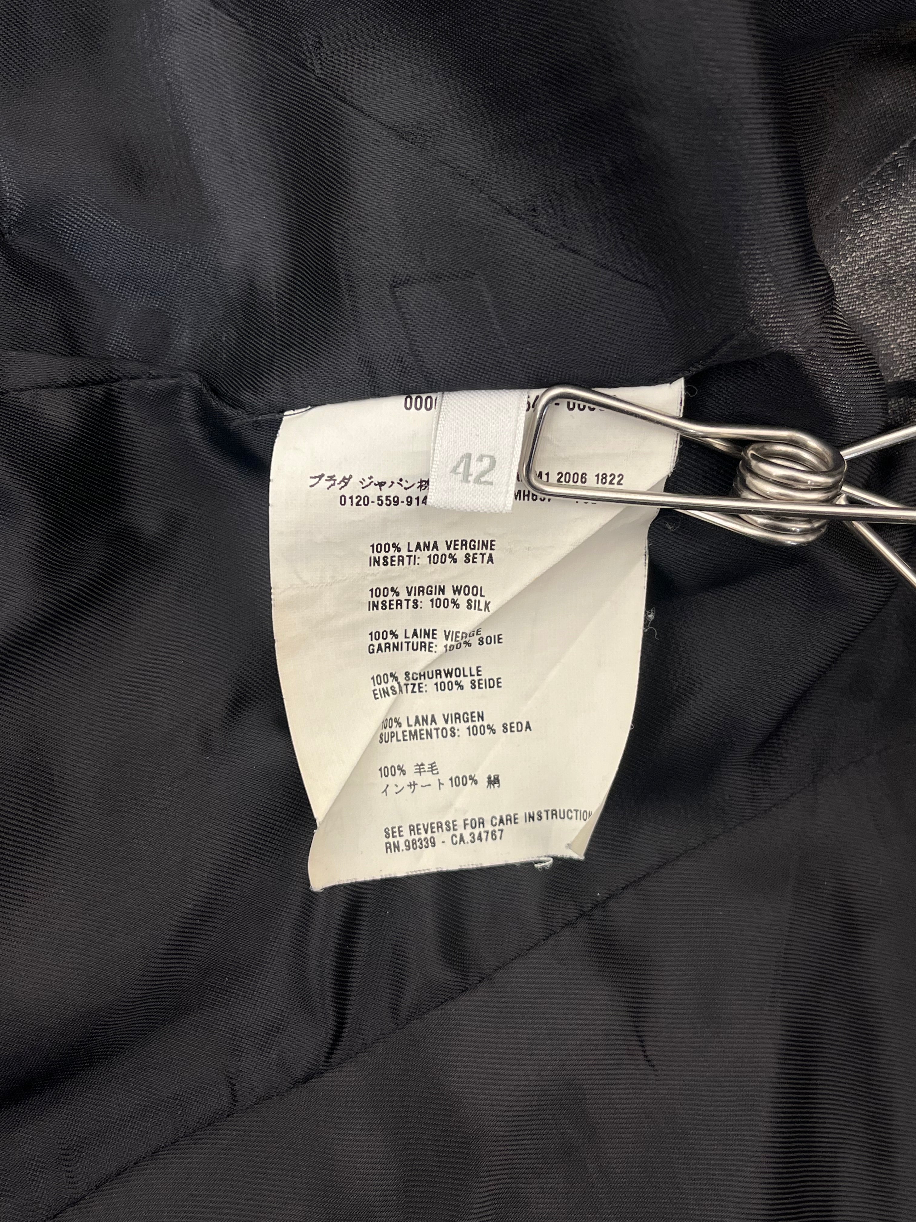 MIU MIU/Tailored Jkt/42/Wool/BLK/Single Breasted/MILITARY JKT-DROP WAIST PEPLUM view 4