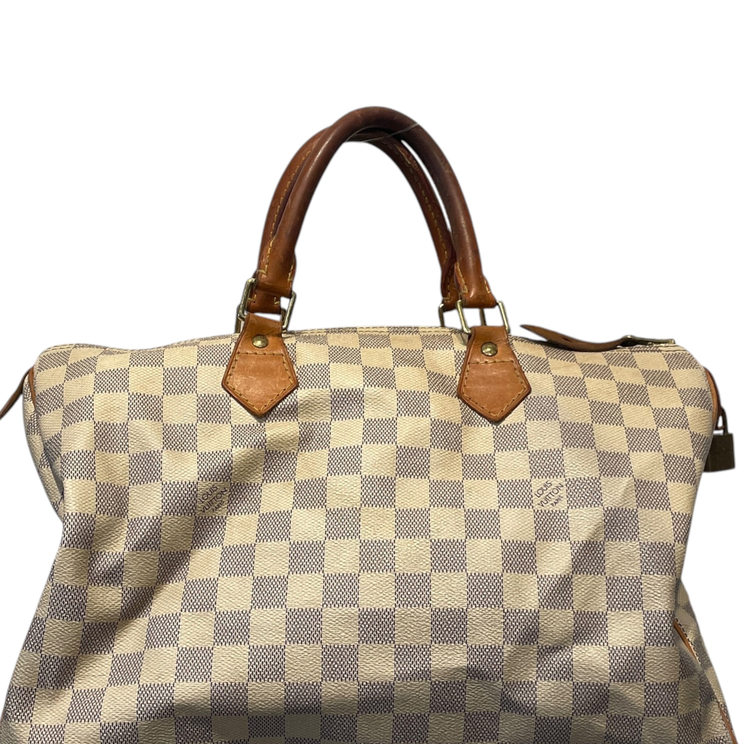 LOUIS VUITTON/Bag/Hombre Check/Leather/CRM/DAMIER AZUR SPEEDY 30 view 9